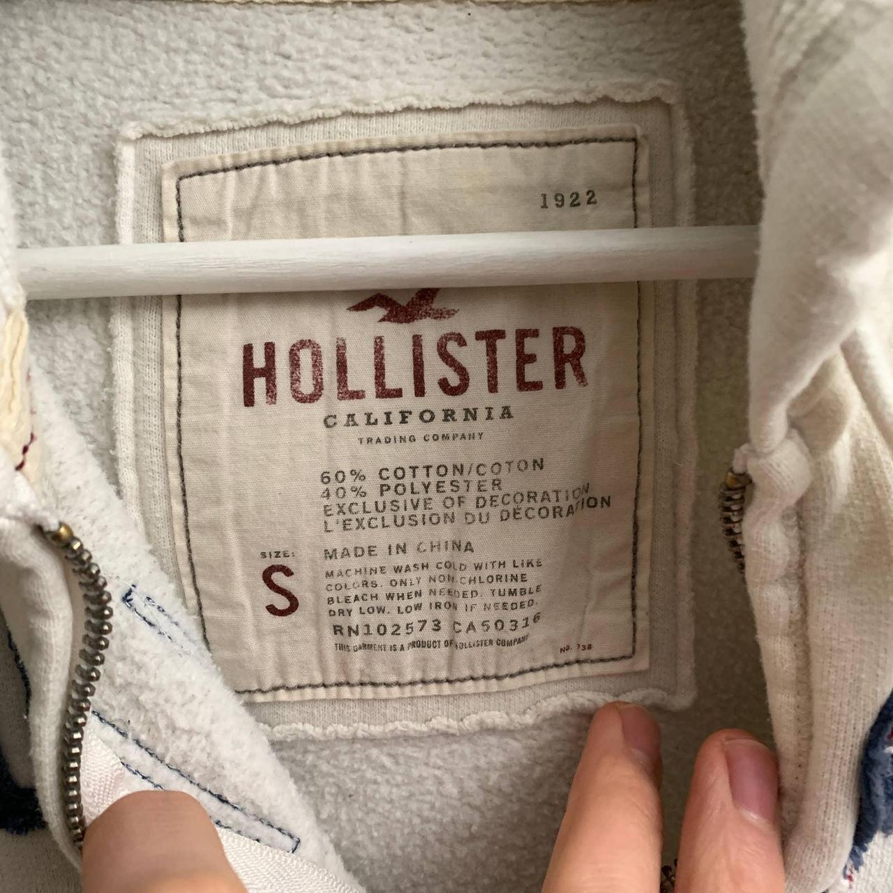 VINTAGE HOLLISTER SLIM FULL-ZIP HOODIE 8/10 - Depop