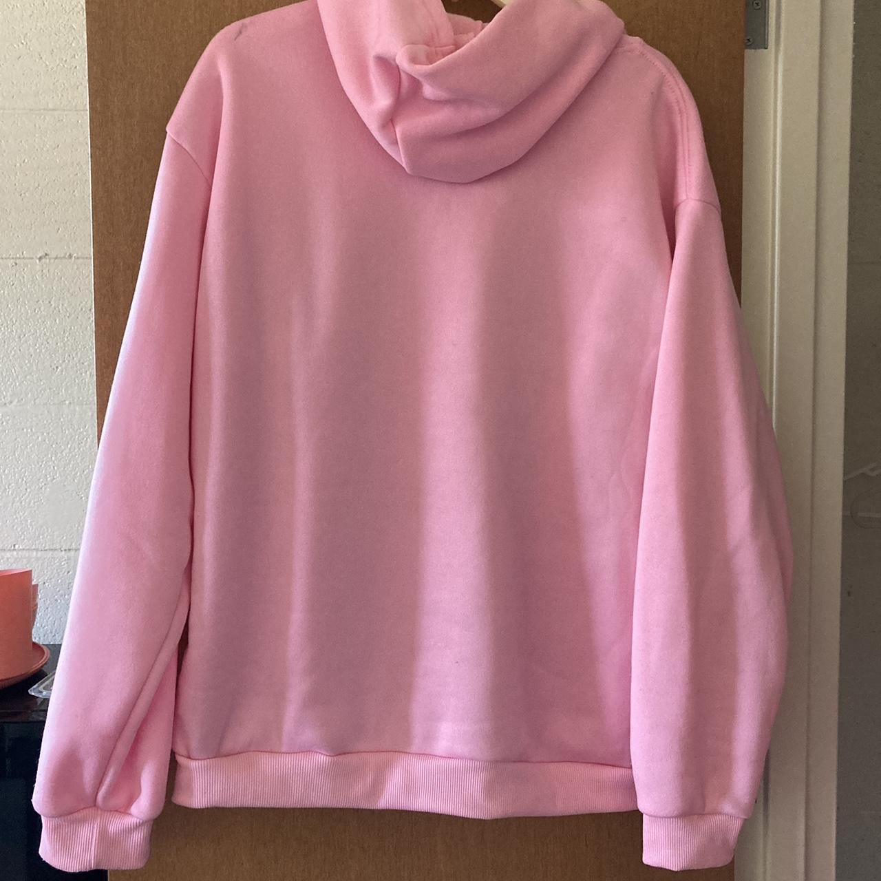 pink graphic hoodie brand unknown size large no flaws - Depop