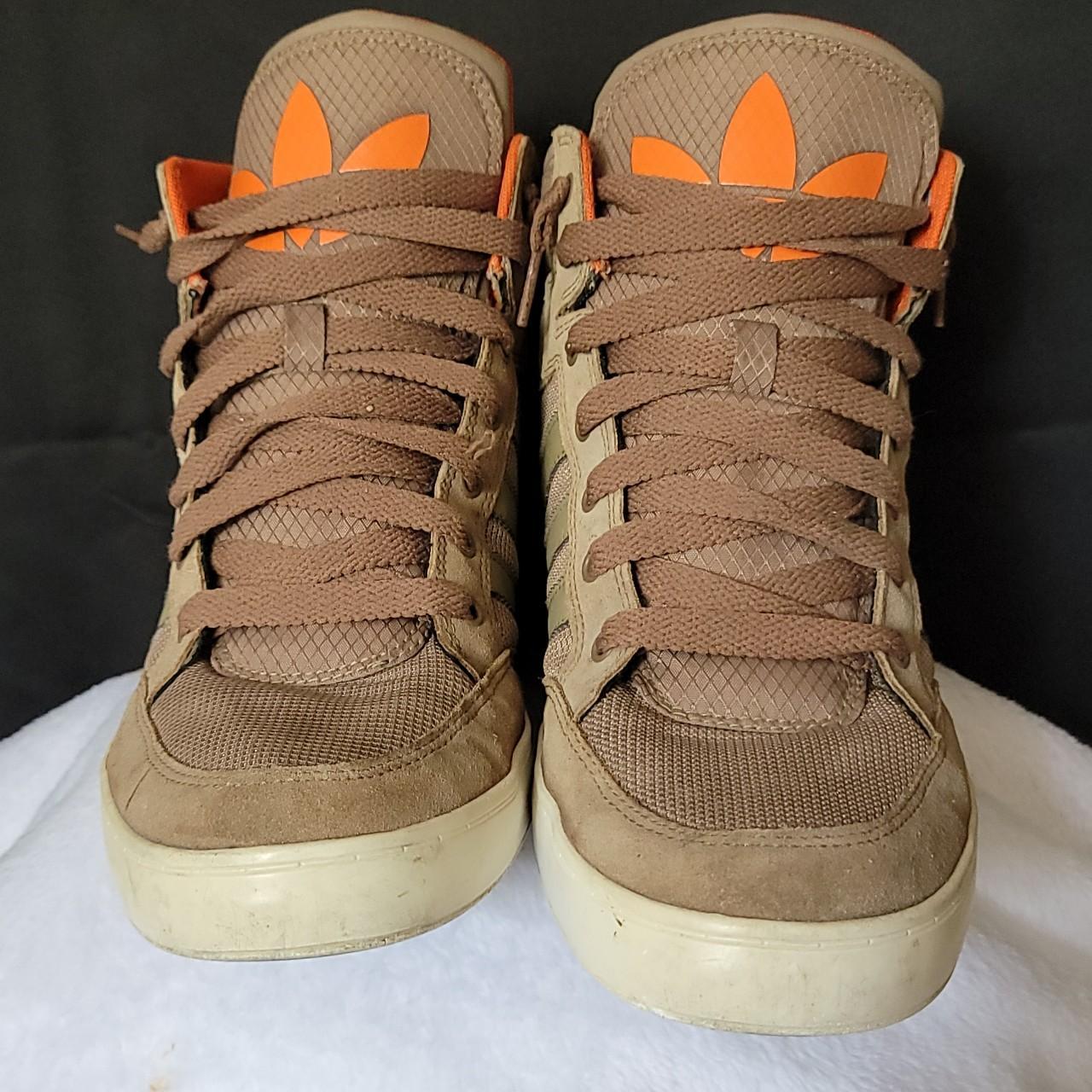 Adidas Hardcourt Hard Court Hi Brown Orange Size. Depop