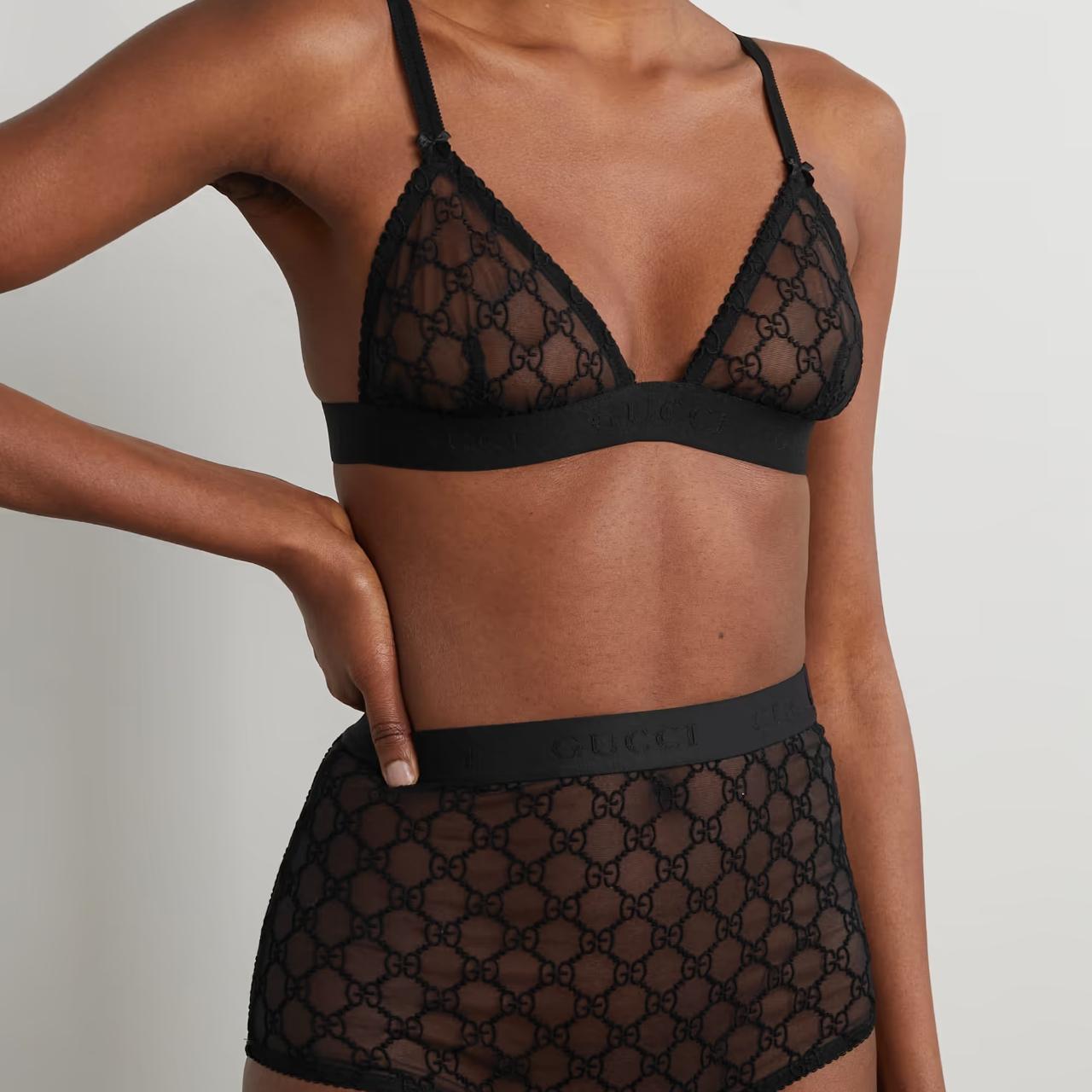 【関税＆送料込み】Gucci Gg Tulle Bra GG tulle lingerie set in pale pink GG tulle | GUCCI® US