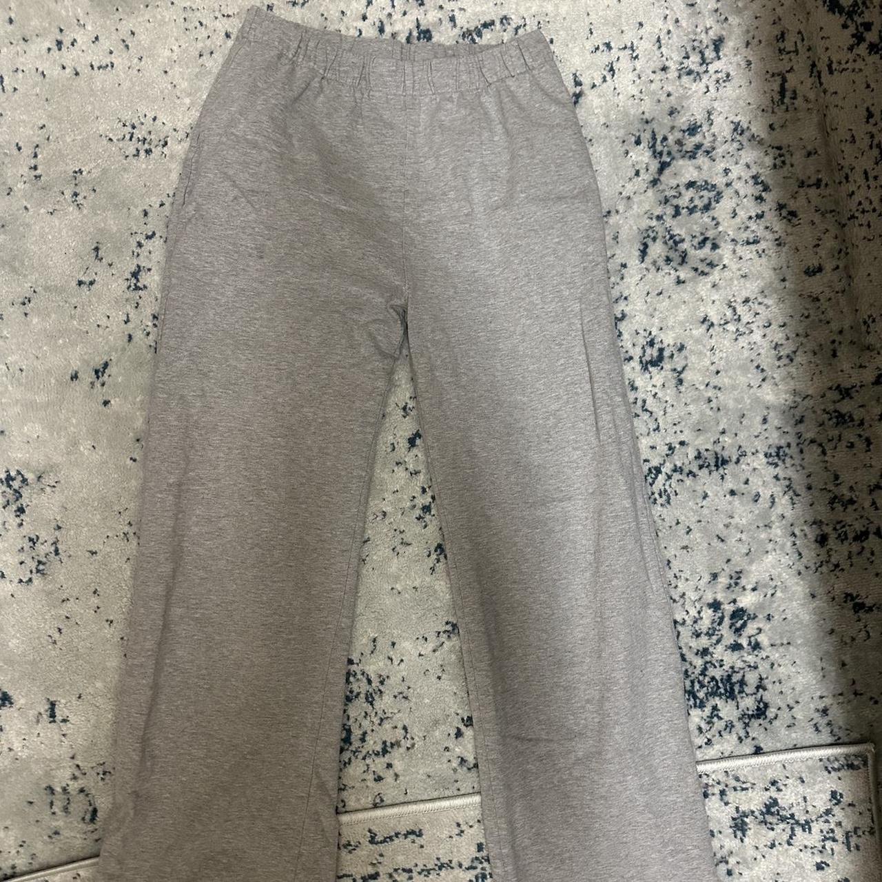 Brandy Melville grey wide leg sweatpants Depop
