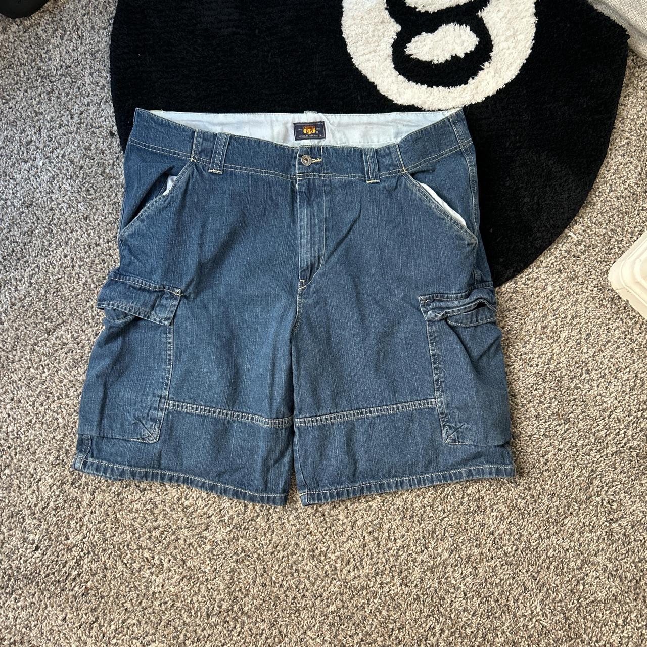 Route 66 cargo jorts with cool back pockets! size:... - Depop