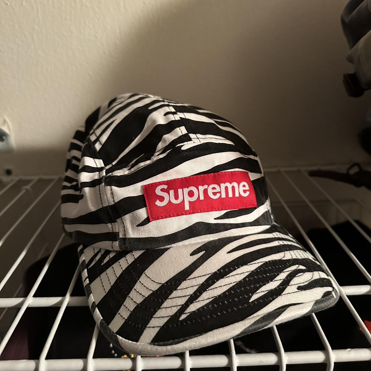 Supreme zebra camp clearance cap