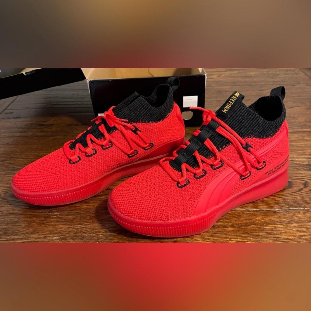 Puma clyde court high risk red best sale