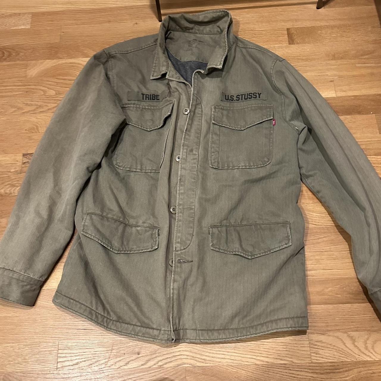 army stussy jacket | Depop