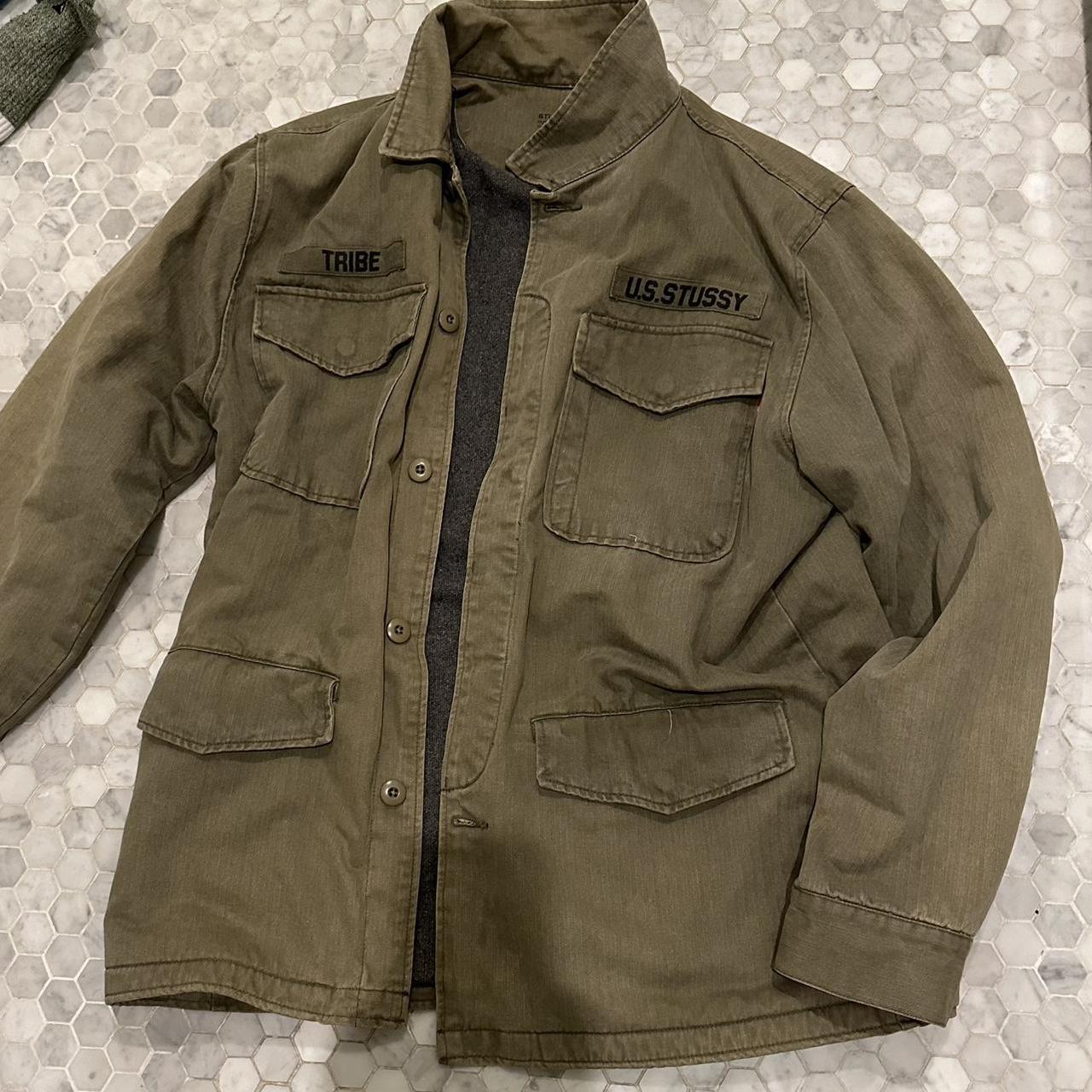 army stussy jacket | Depop