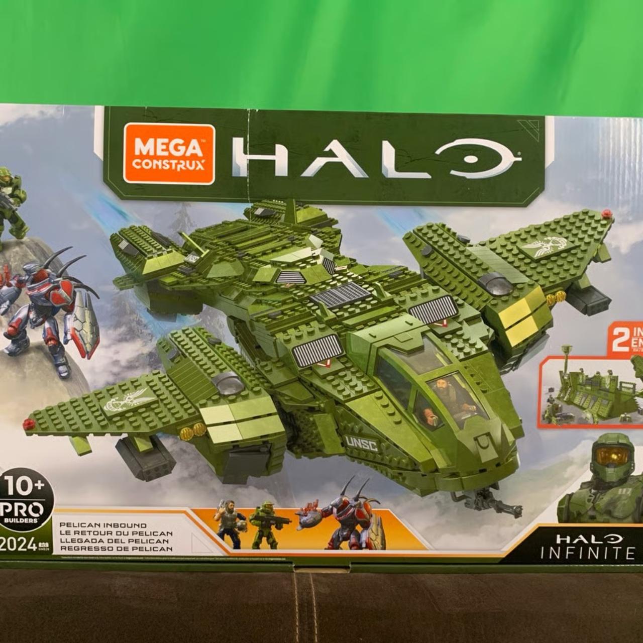 Mega Construx:Halo Infinite Pelican Inbound UNSC, Set #GNB28,Kit good has (2,024) Pcs