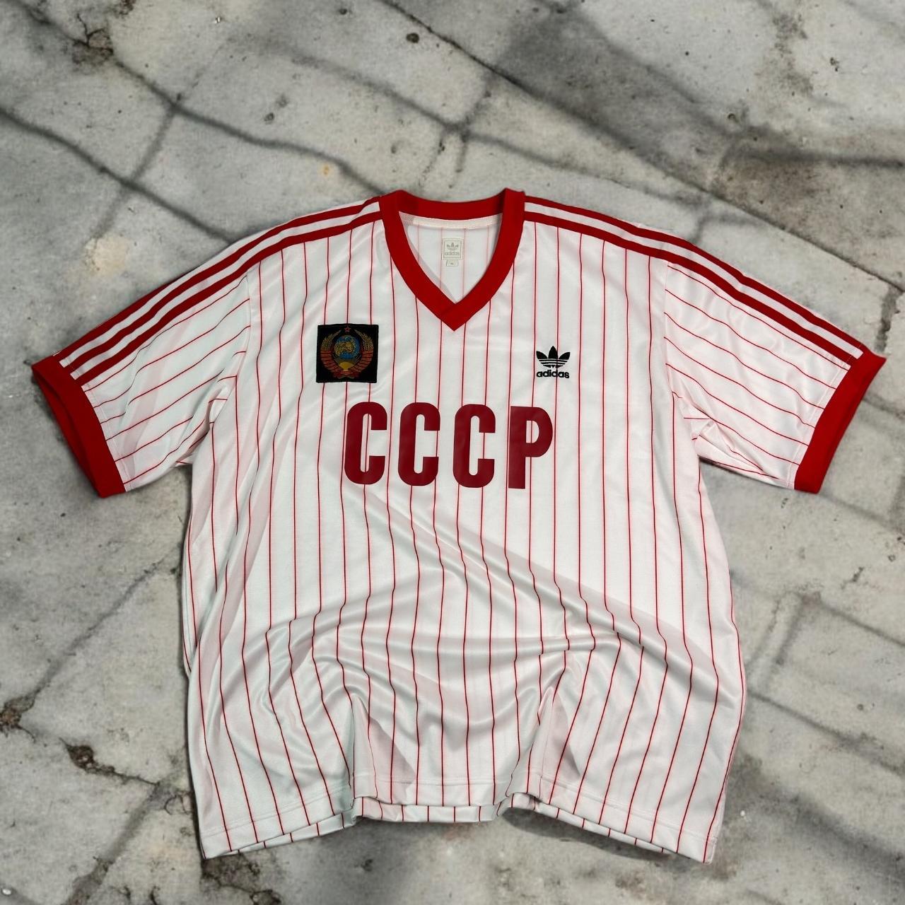 Vintage CCCP USSR Adidas Soccer Jersey rare 00s