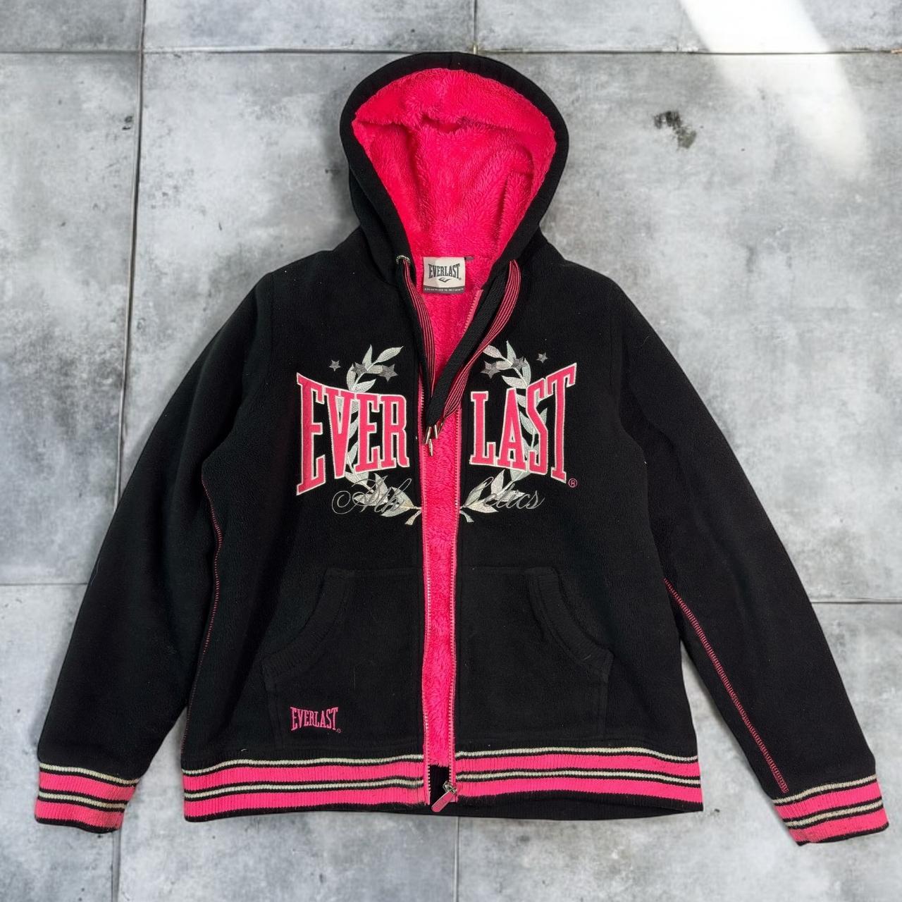 Avant Garde Dark Pink Hoodie Mens Vintage Everlast Pink Fur Hoodie