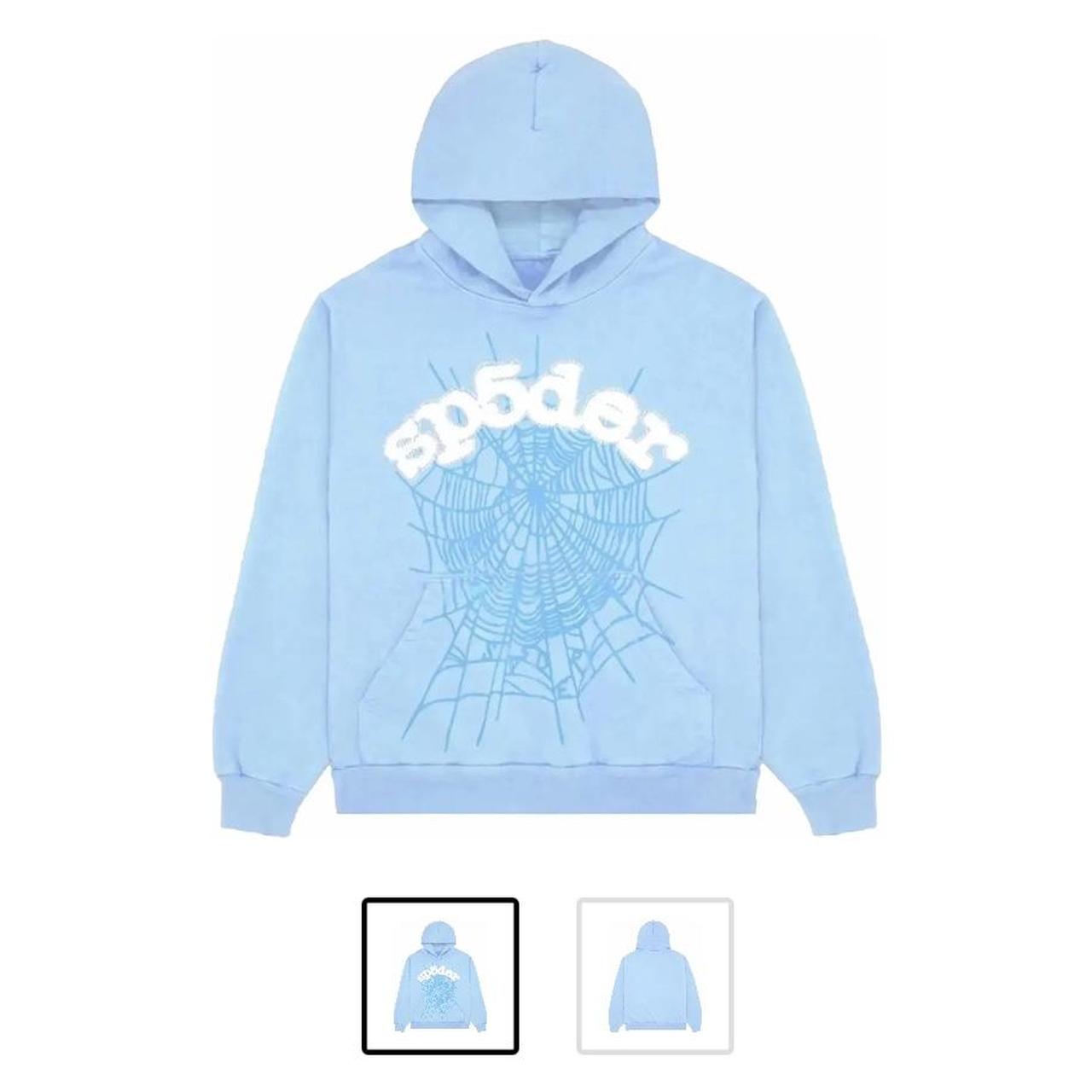 Spider/sp5der hoodie (web pink) | Depop
