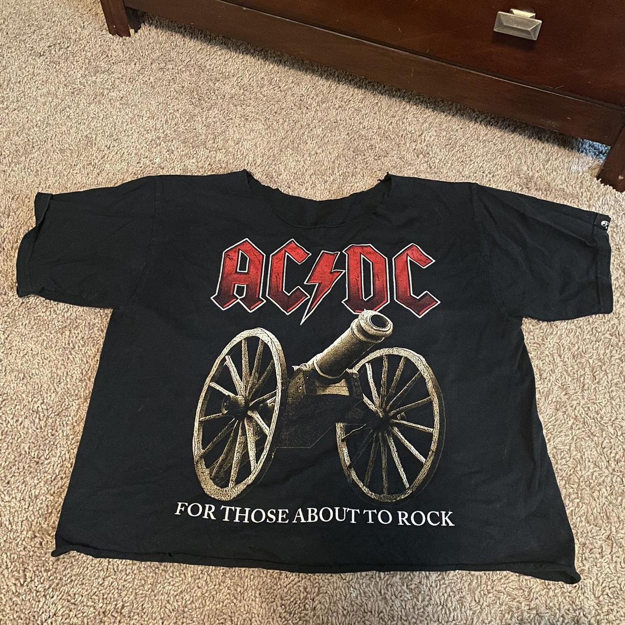 ac/dc cut up shirt #emo #grunge #rock - Depop