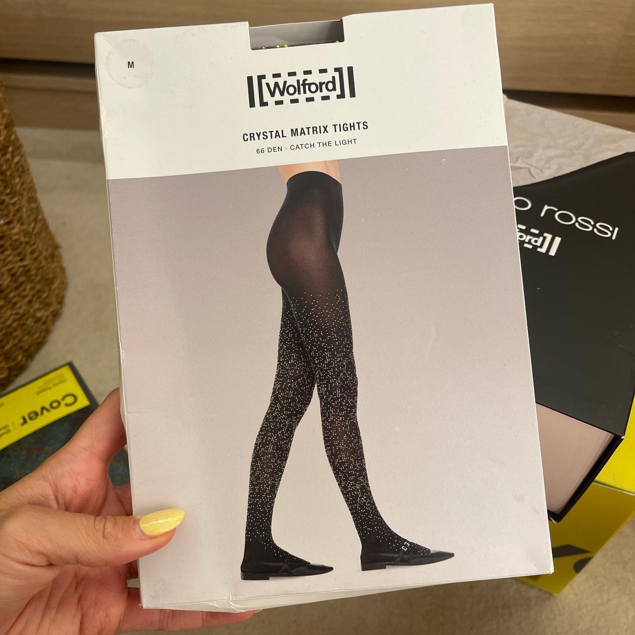 Wolford Crystal Matrix Tights New 245 66 Den Depop