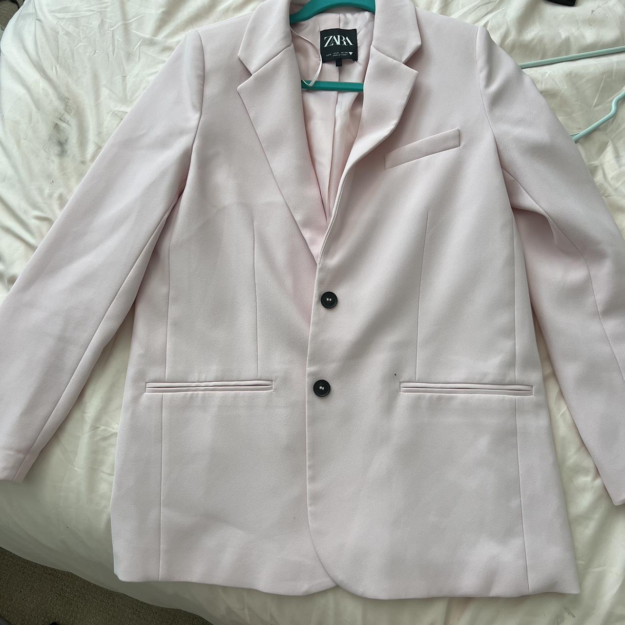 Zara pink-blazer - Depop