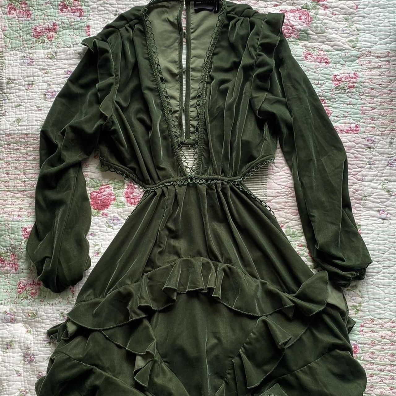 Stevie Nicks inspired green velvet dress! This