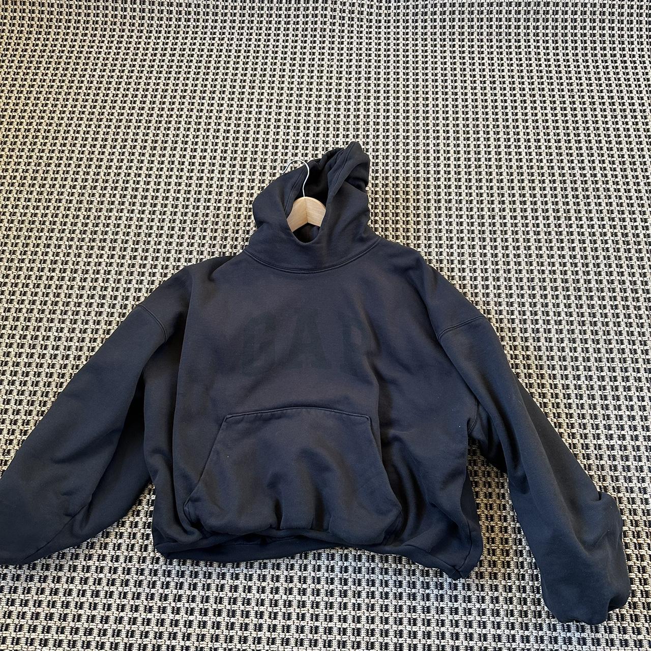 yeezy gap balenciaga dove hoodie dark grey. tag says | Depop