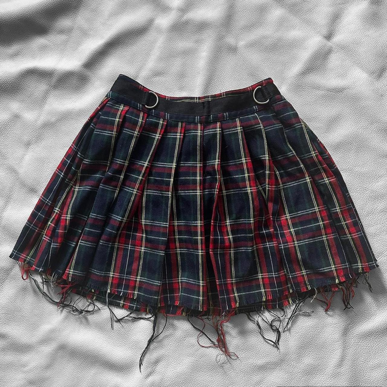 Gymboree pink / black tiered plaid skirt ☆features - Depop