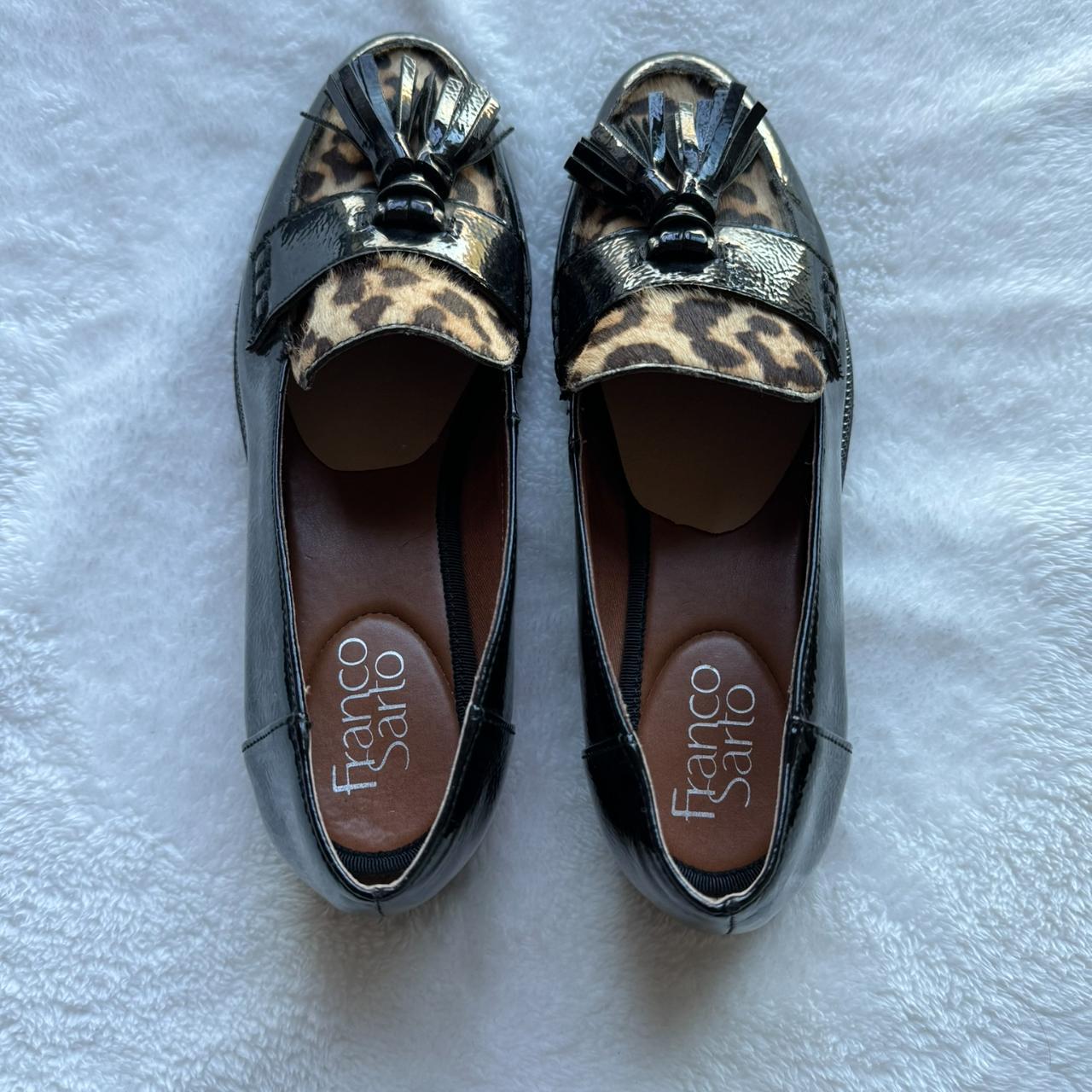 Franco Sarto Black Brody Leopard Patent Leather. Depop