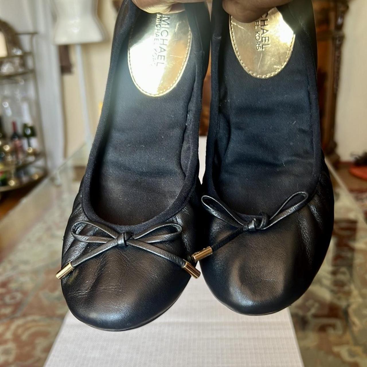 MICHAEL KORS Leather BALLERINA SHOES SIZE 8.5