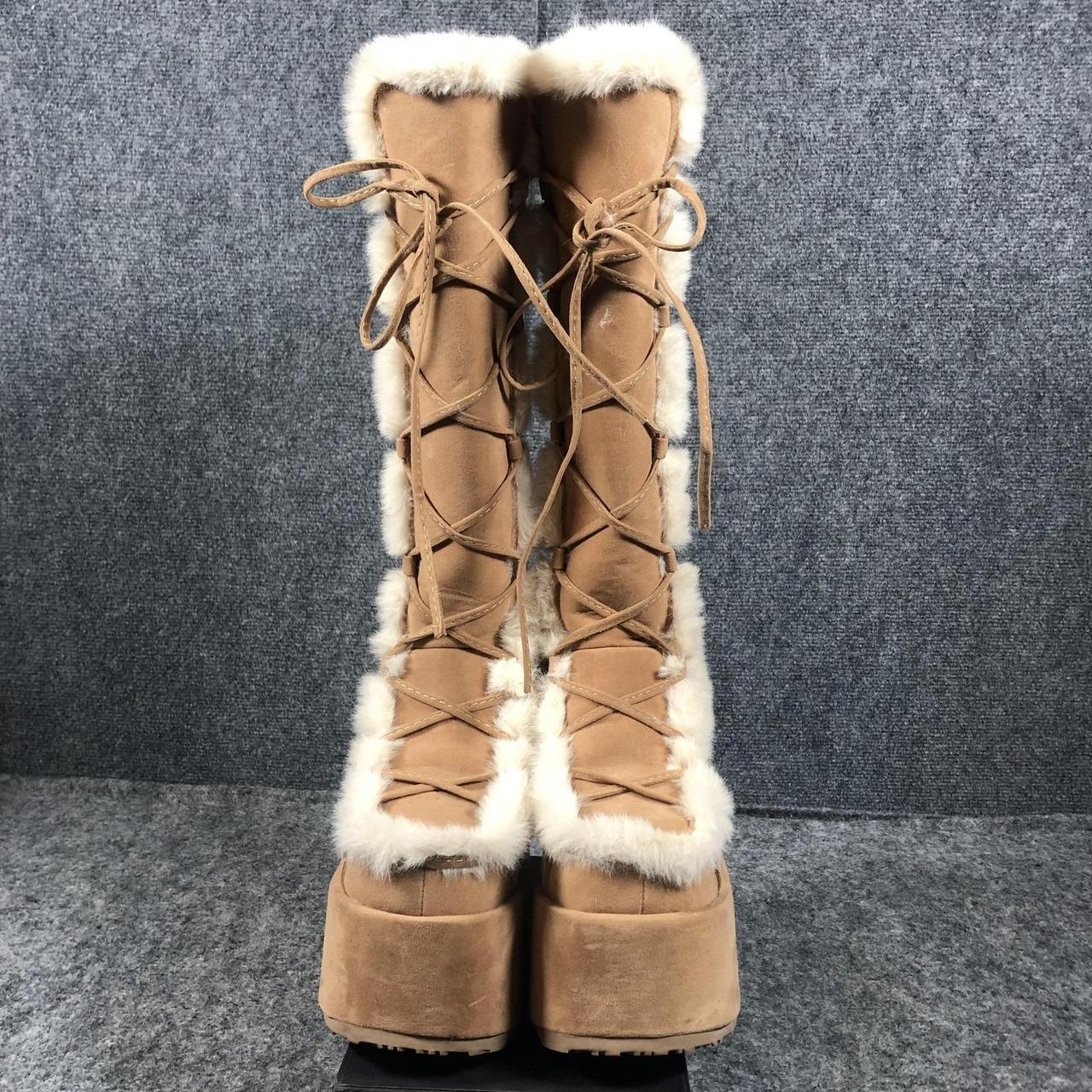 Demonia Women's Knee high Boots - Brown - US 8 – … - image 4