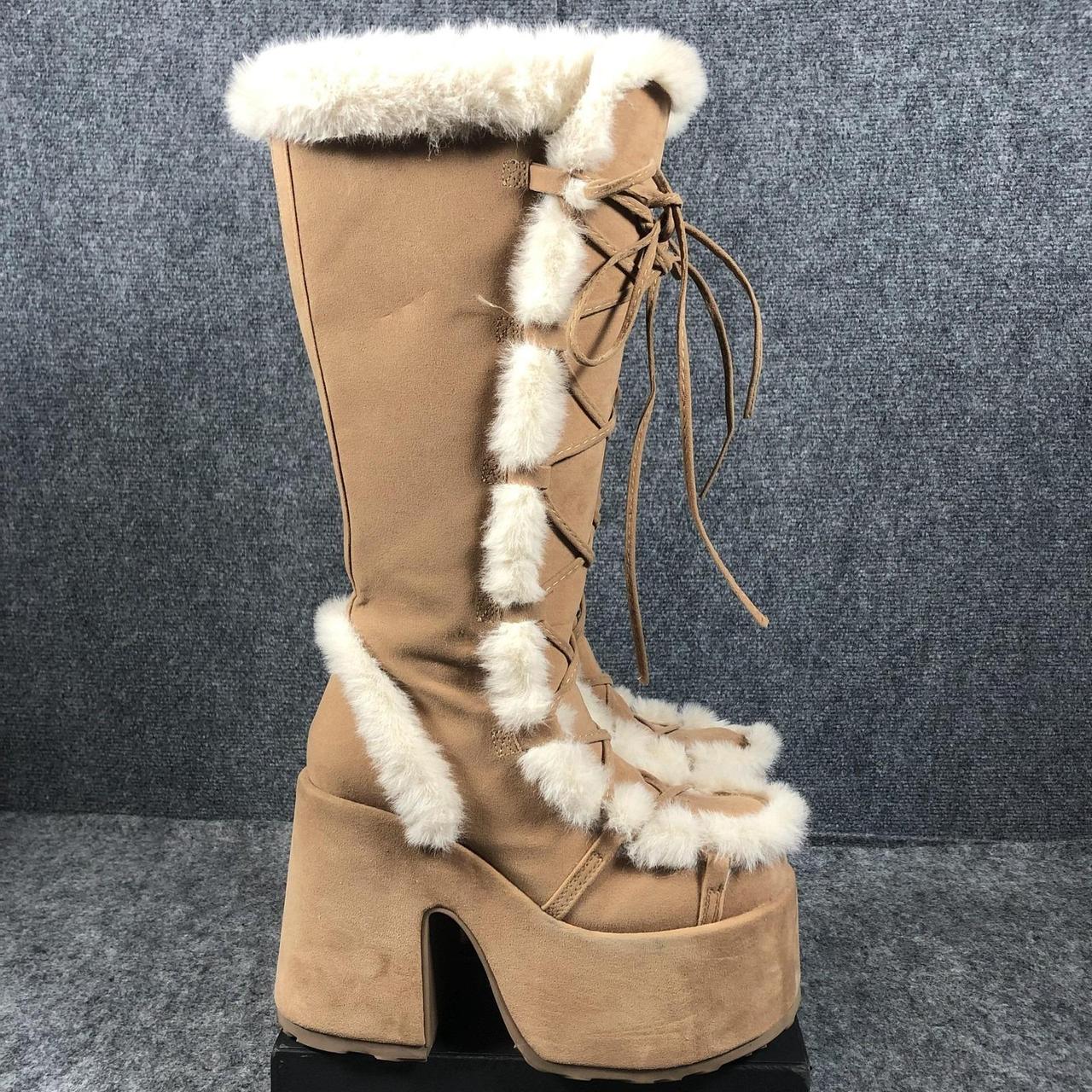 Demonia Women's Knee high Boots - Brown - US 8 – … - image 6