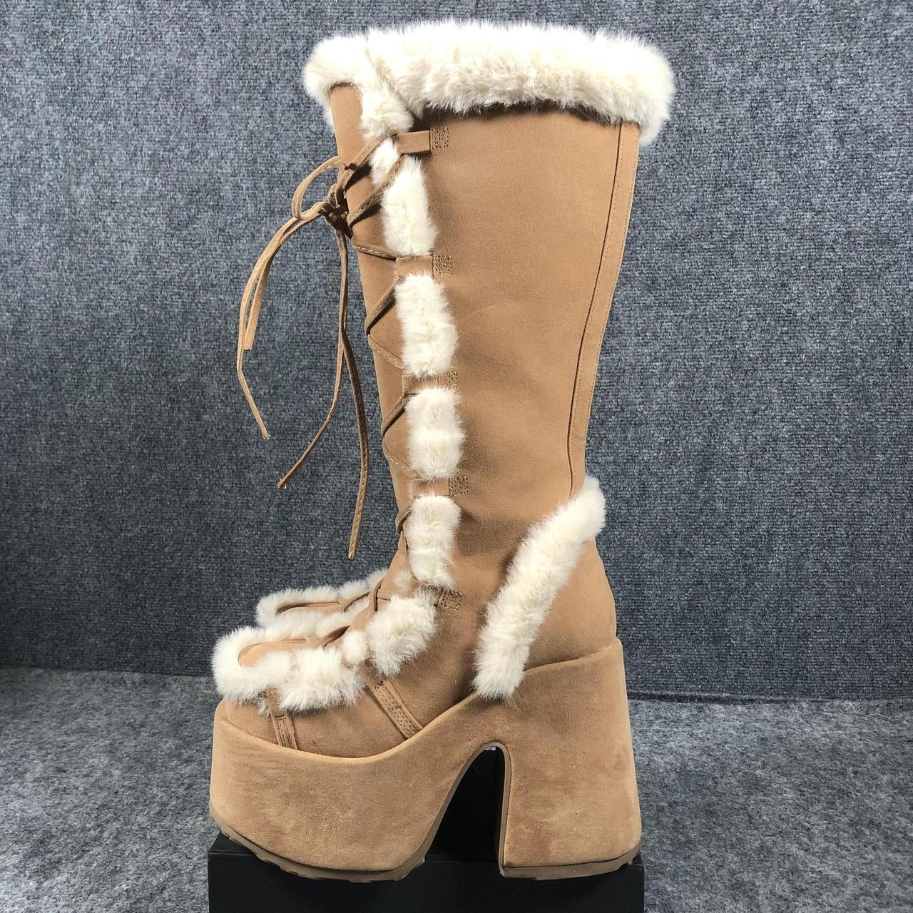 Demonia Women's Knee high Boots - Brown - US 8 – … - image 5