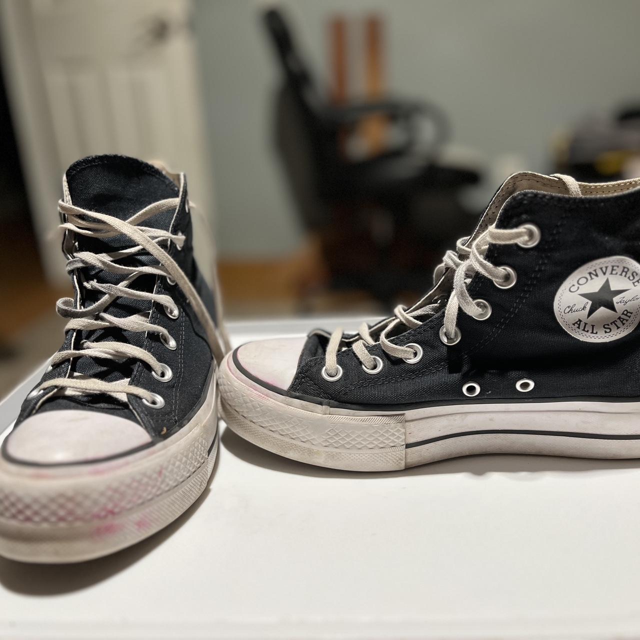 Black converse womens size 7 fashion