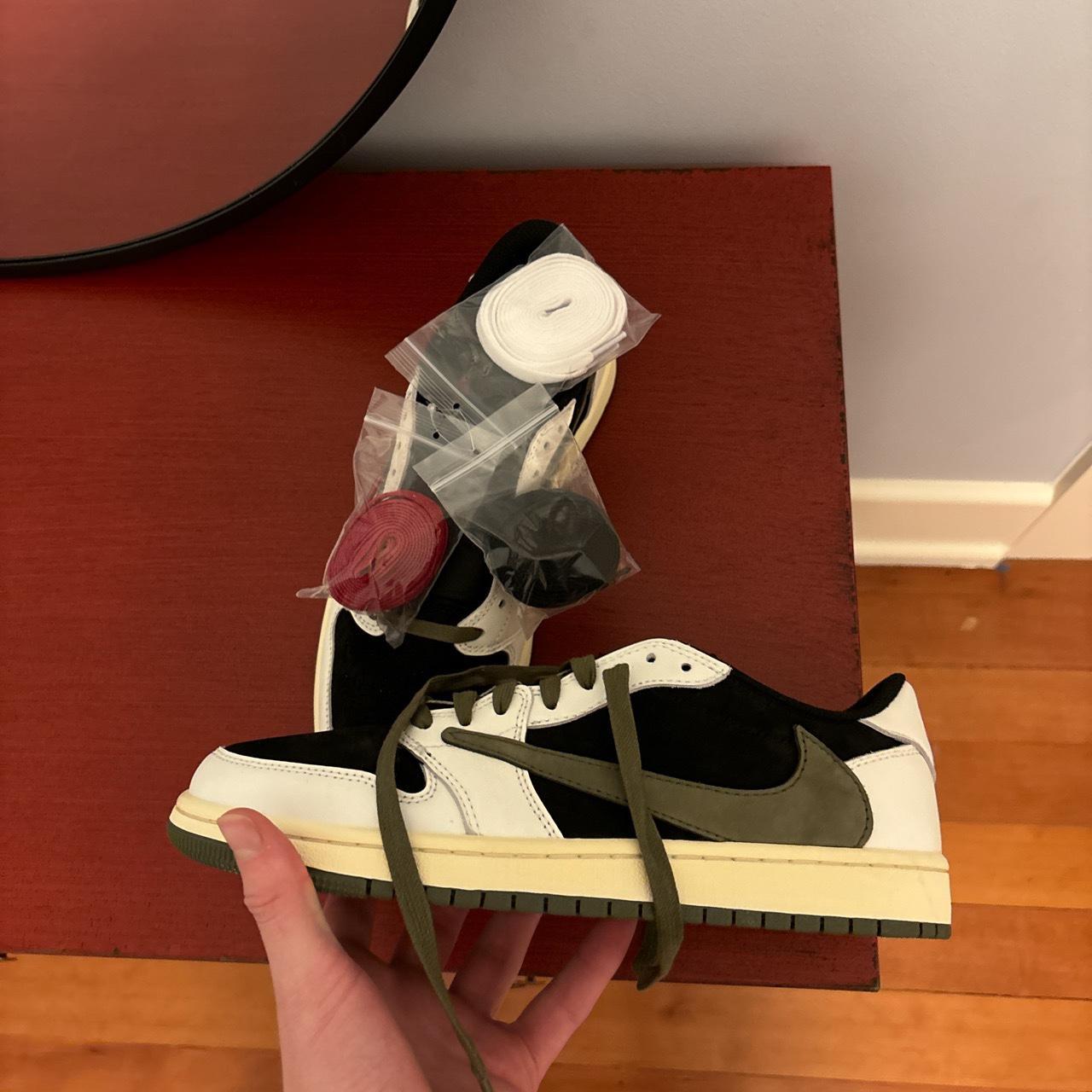 travis scott olive green jordans