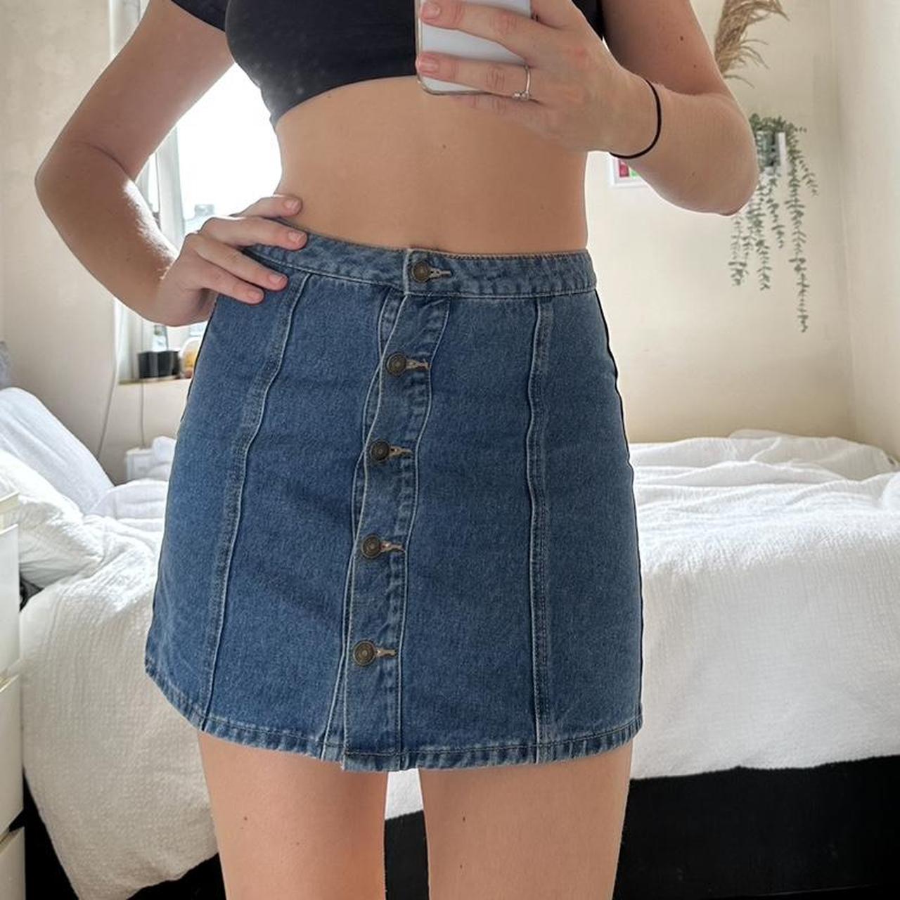 Denim skirt Size 10 Mid-rise Amazing quality - Depop