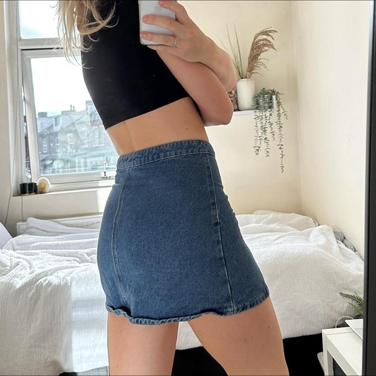 Denim skirt Size 10 Midrise Amazing quality Depop