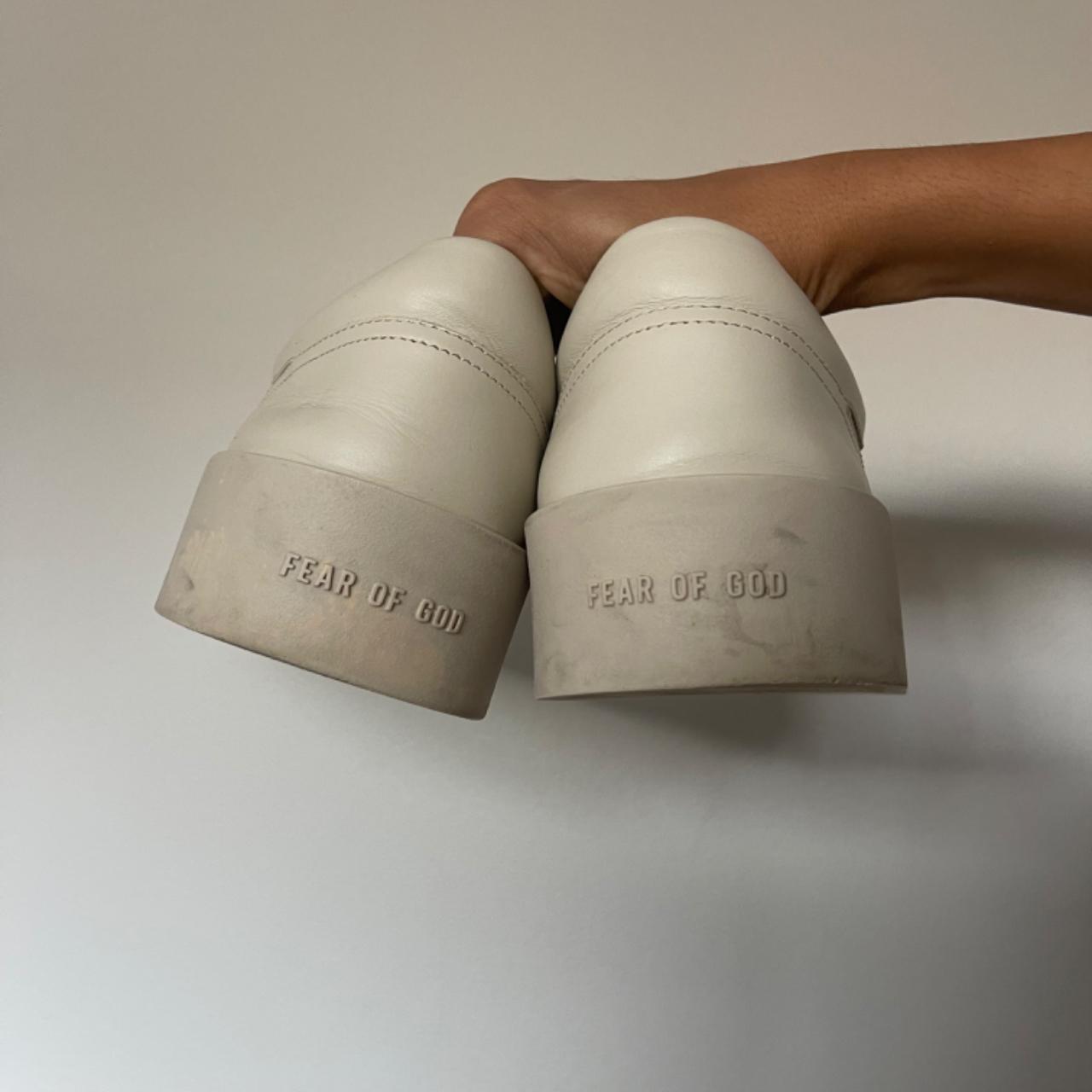 tan fear of god shoes