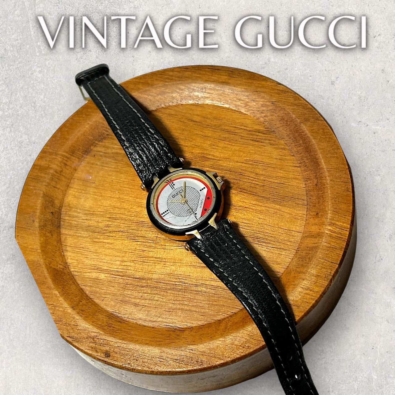 Vintage Gucci Face Leather Watch DOESNT WORK Genuine... Depop