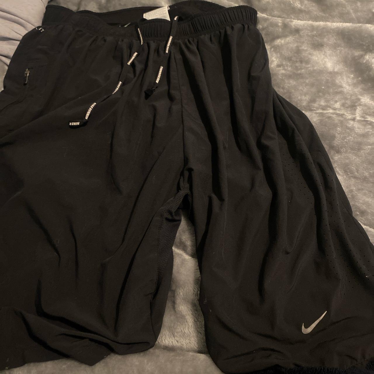 mens nike running shorts black