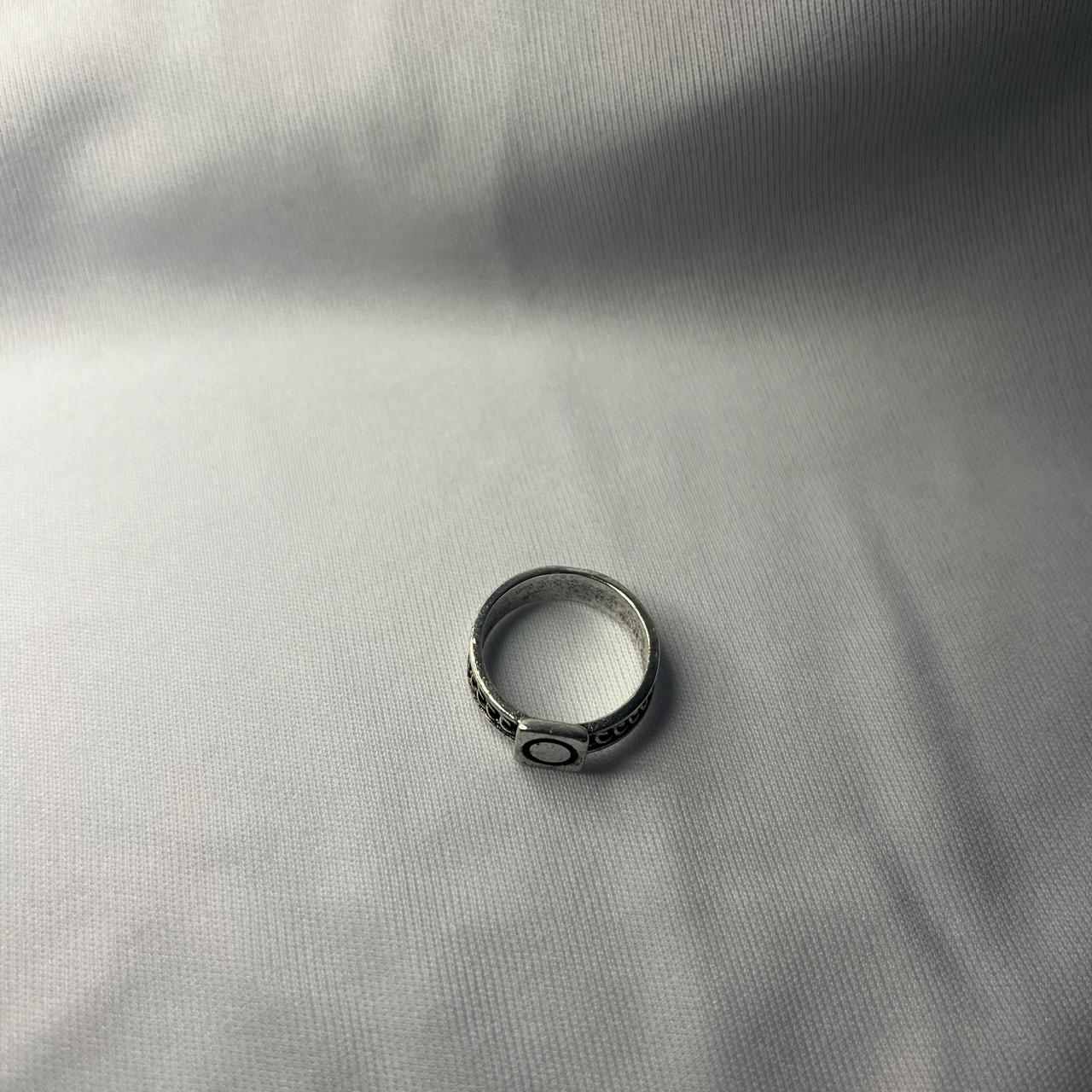 Women's Ring - Silver – Rustic silver ring with b… - image 3