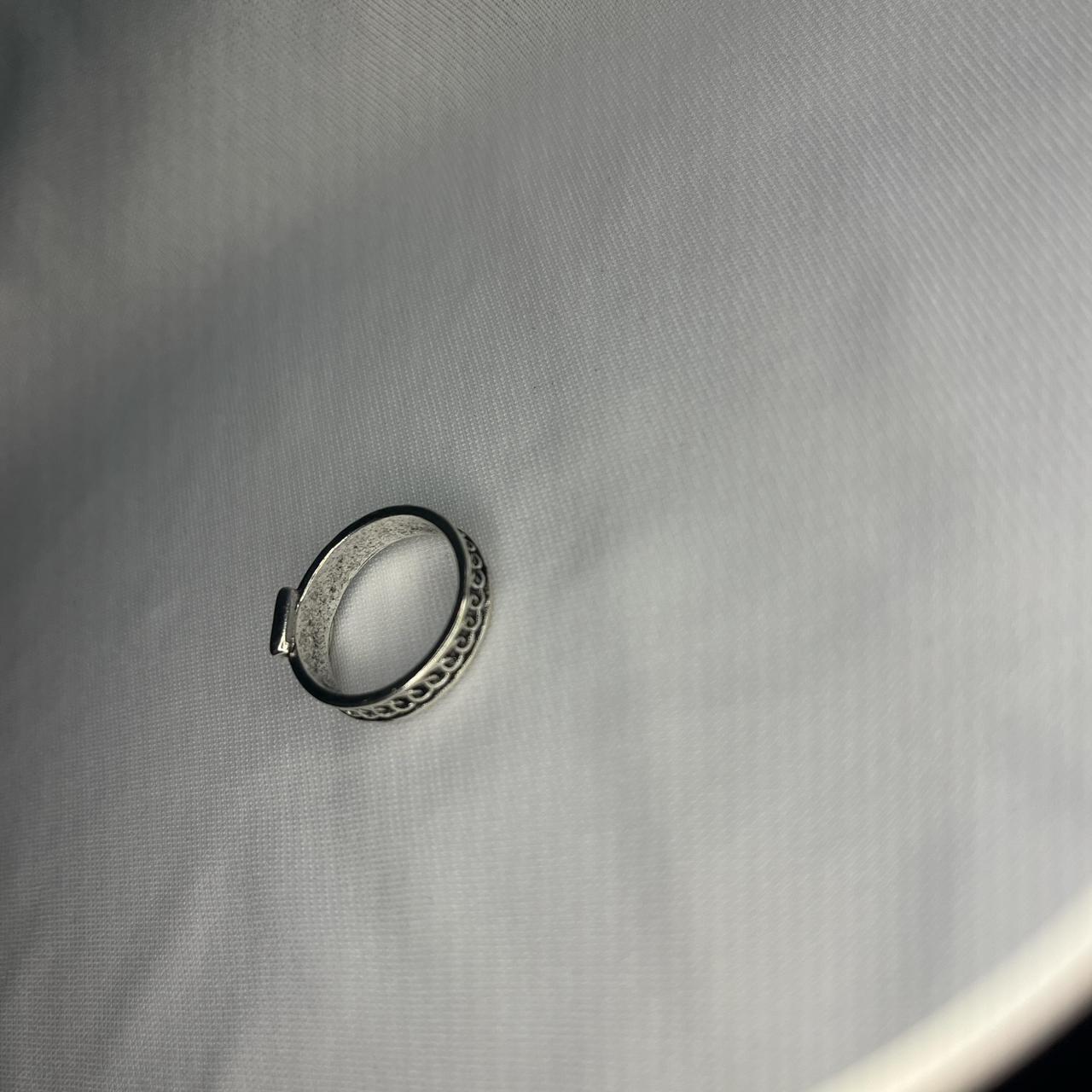 Women's Ring - Silver – Rustic silver ring with b… - image 4