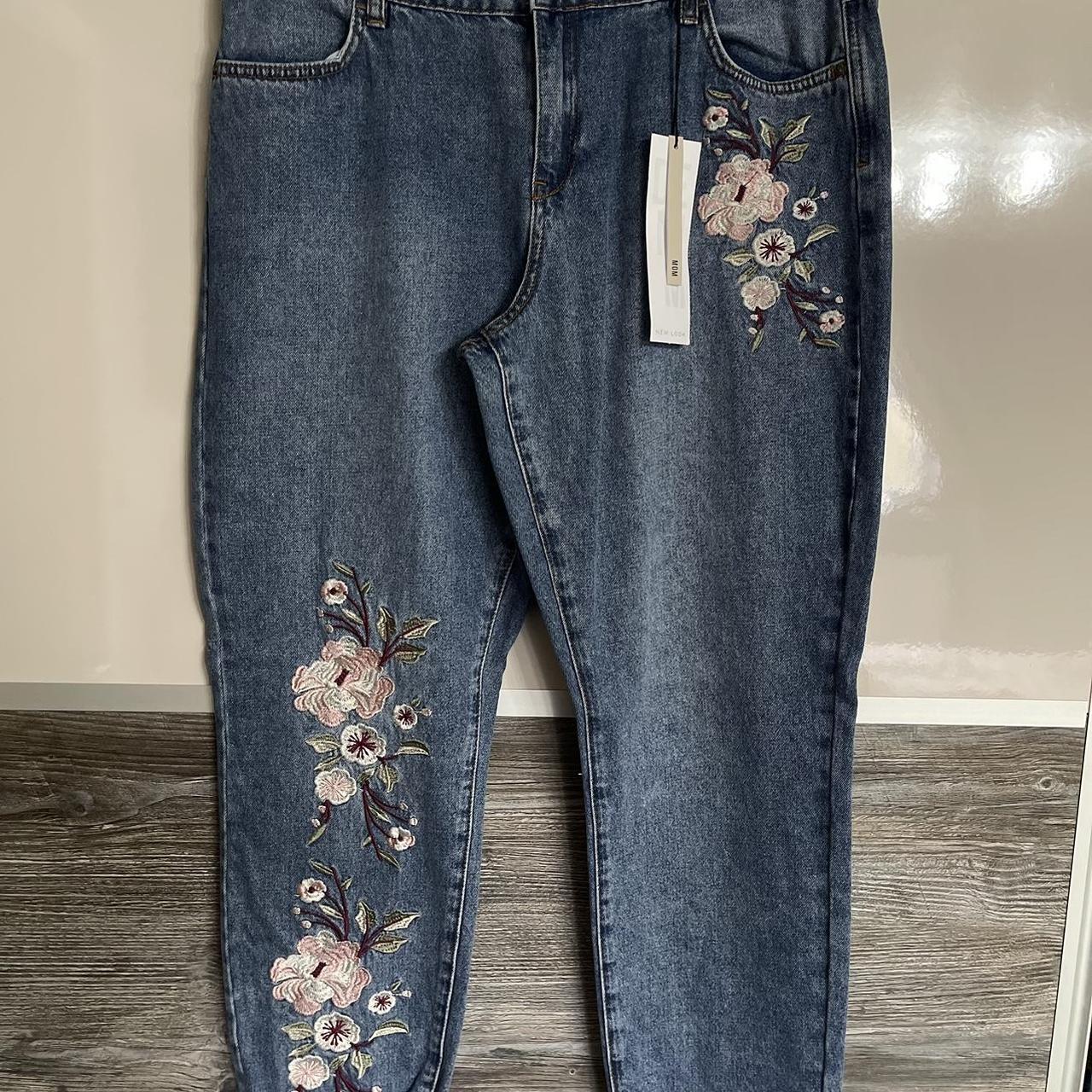 New look embroidered jeans best sale