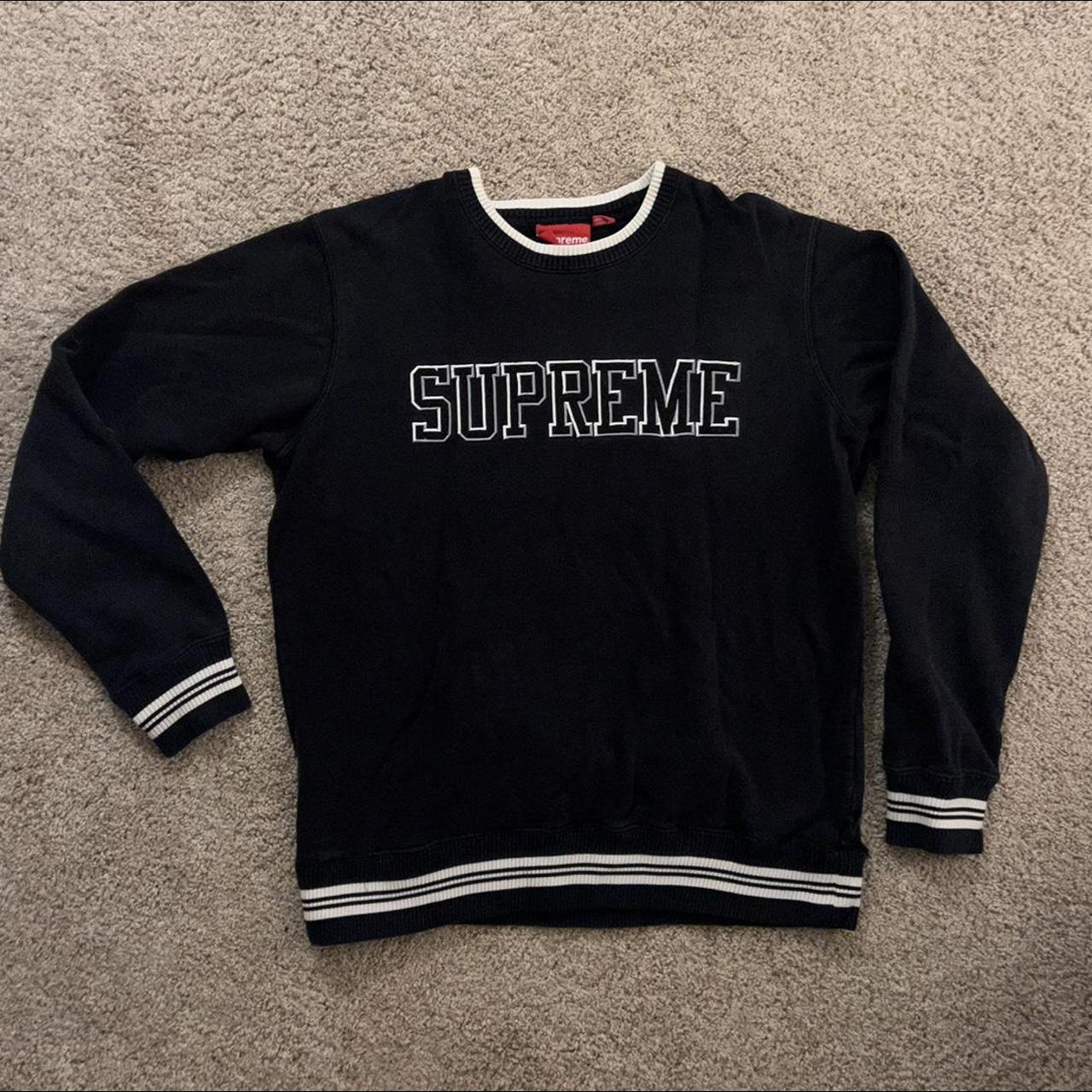 Supreme Crewneck -Crewneck with stitched letters... - Depop