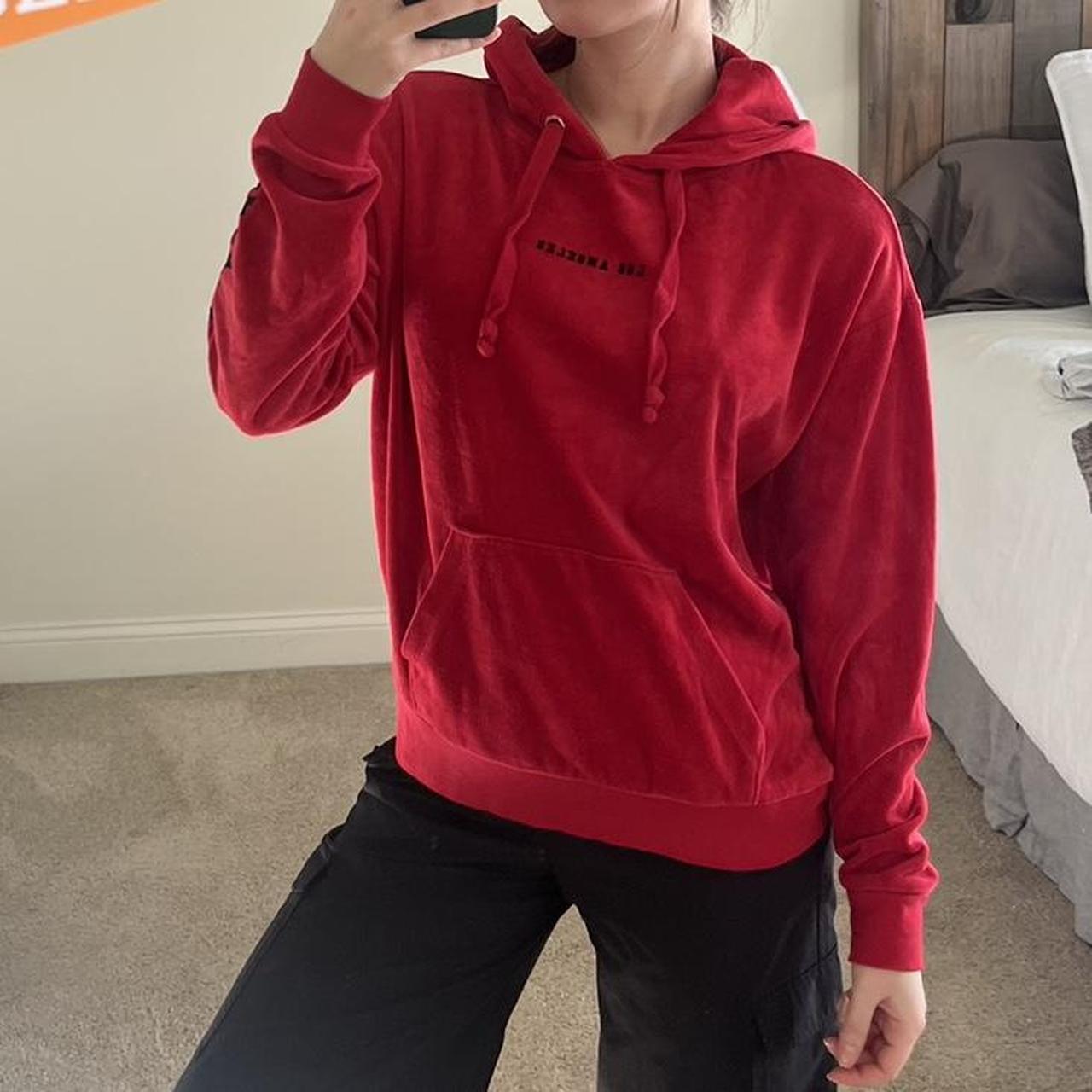 Juicy Couture Velour Red Hoodie super unique hoodie... Depop