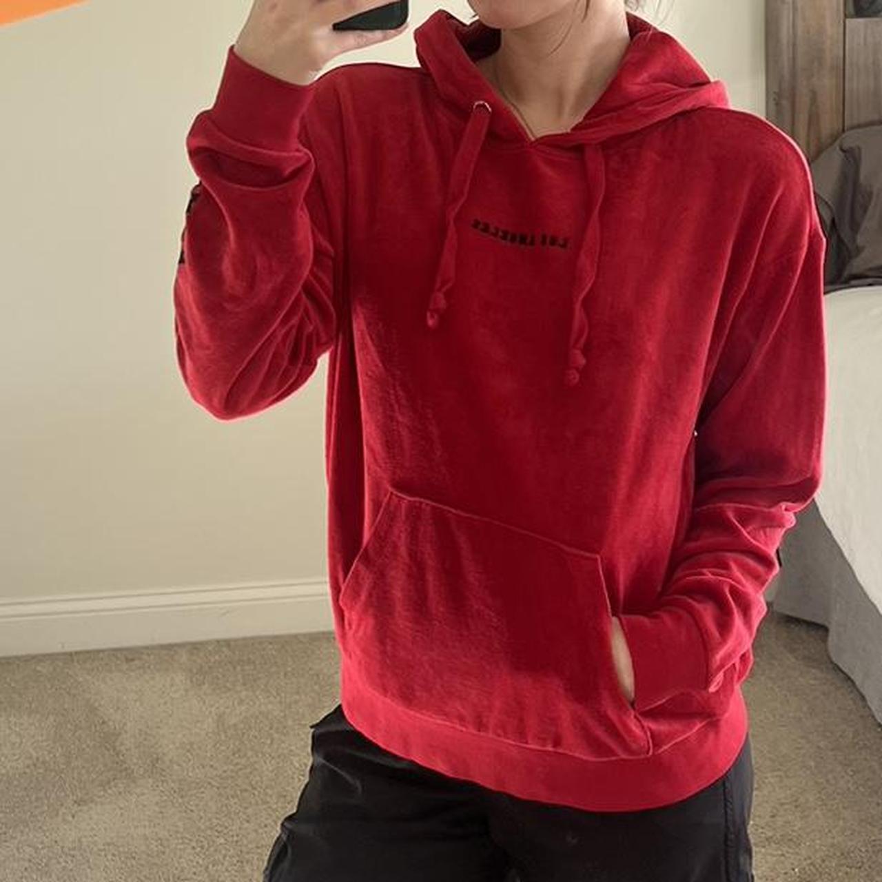 Juicy Couture Velour Red Hoodie super unique hoodie... Depop