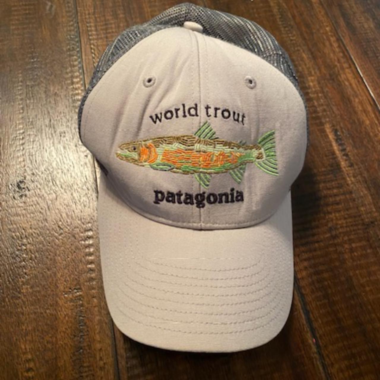 Vintage Patagonia World Trout Trucker Hat Depop