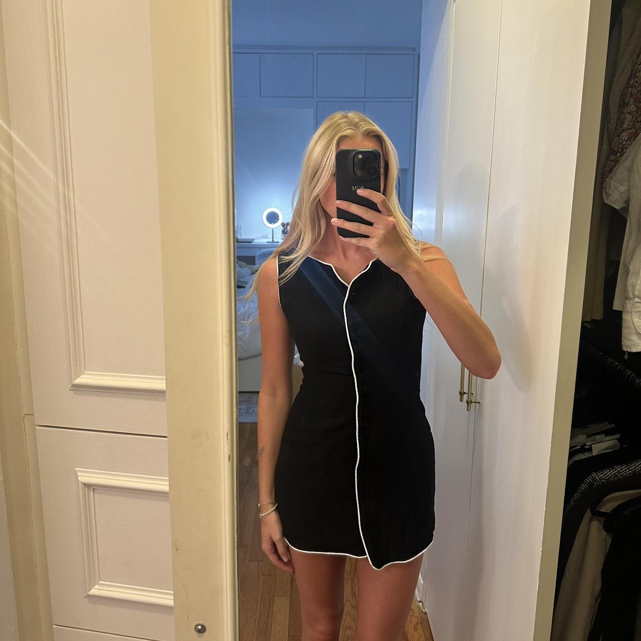 Charcoal black mini dress Runs short Depop