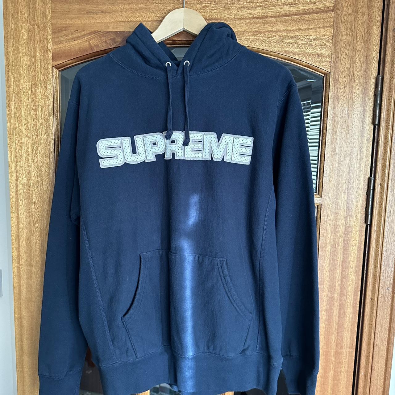 Supreme Perforated Leather Hooded. Depop