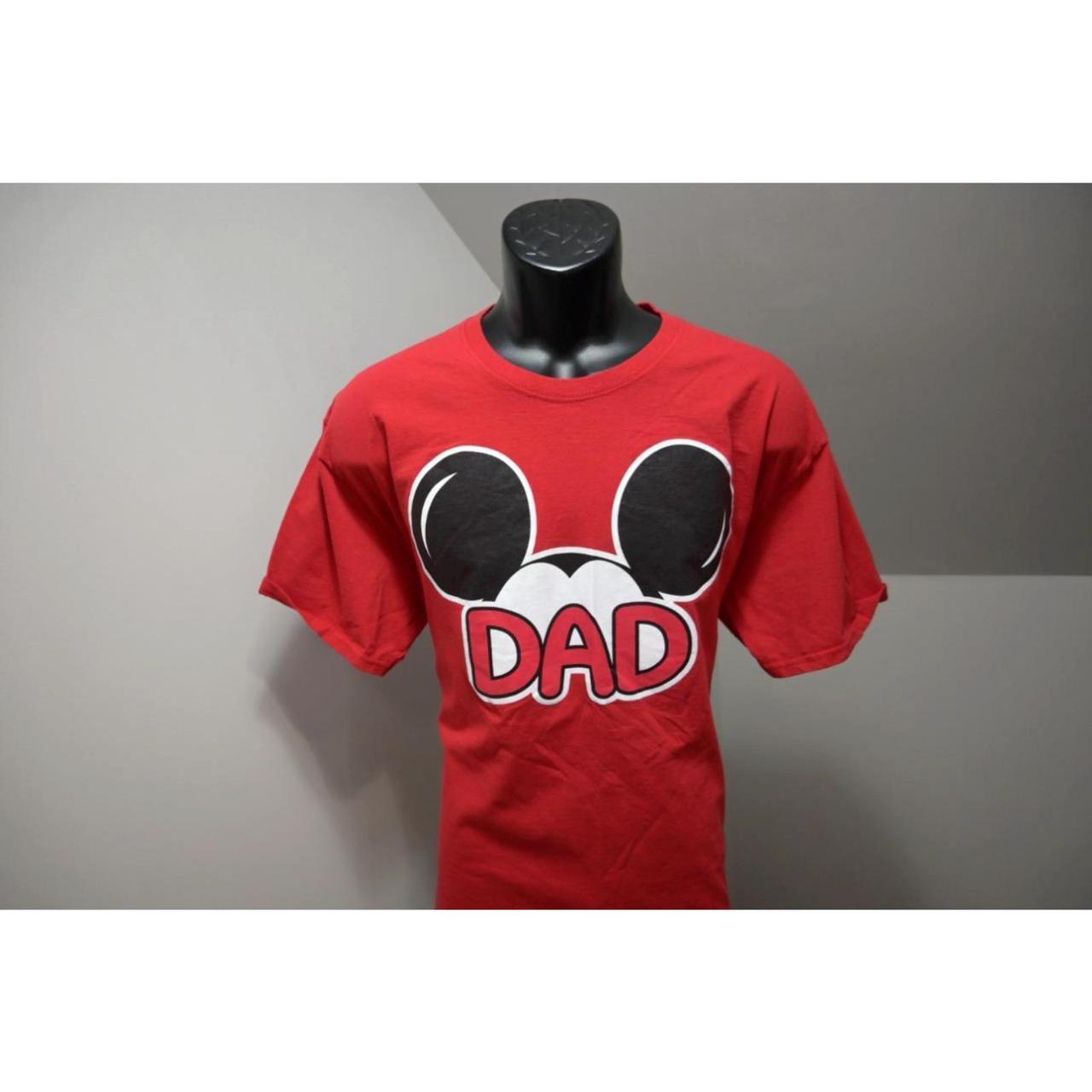 Disney Mickey Mouse DAD Tee Shirt Red Short Sleeve. Depop