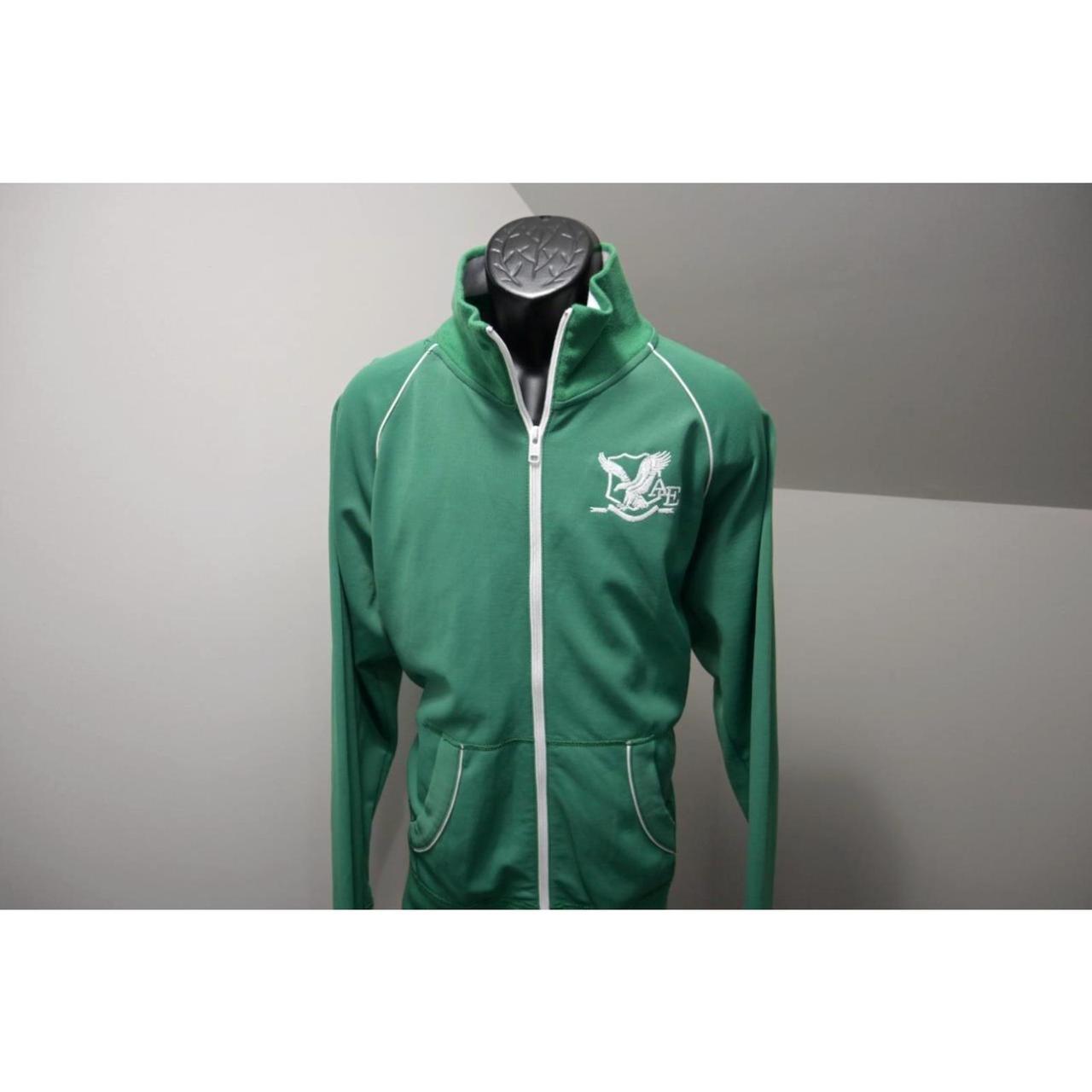 American Eagle Track Jacket Green Full Zip Athletic. Depop