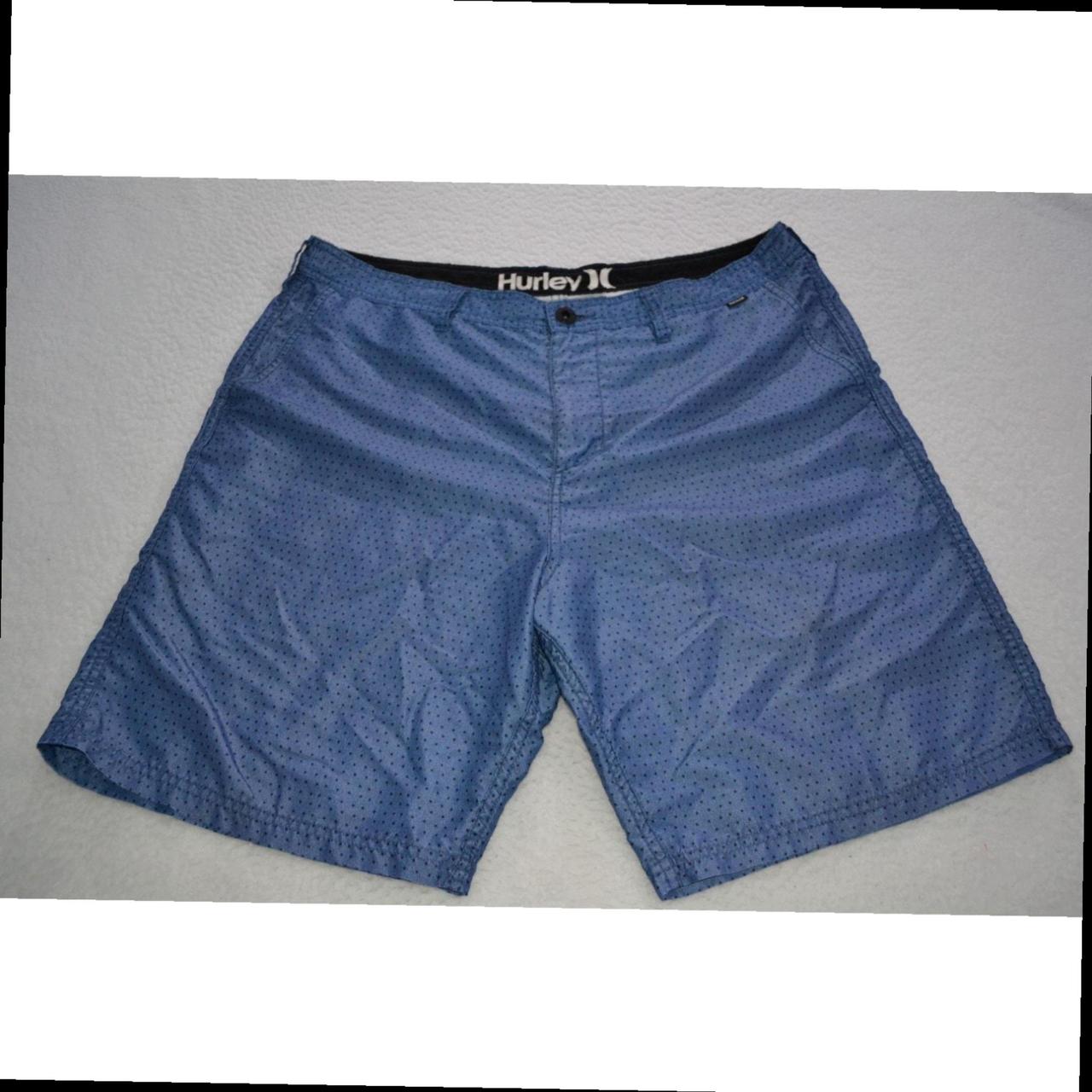 Mens Blue Geometric Pattern Polyester Golf Shorts in. Depop