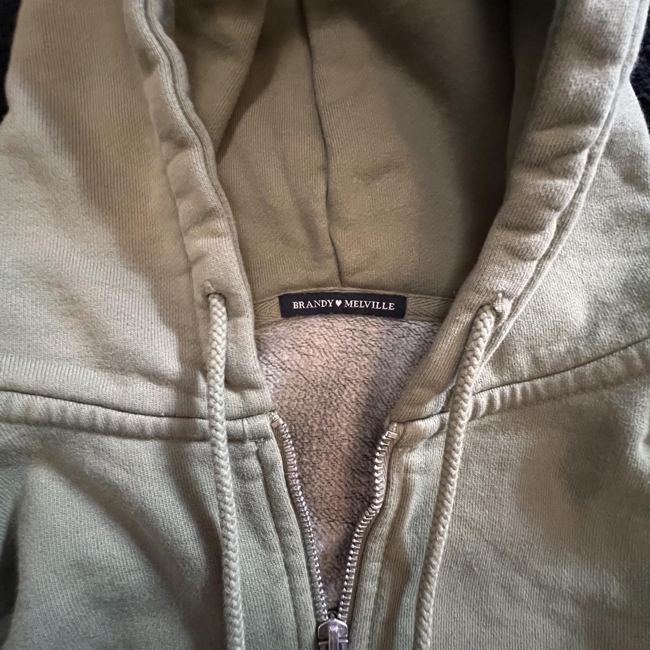 ⋆ green brandy melville zip up ⋆ wore like... - Depop