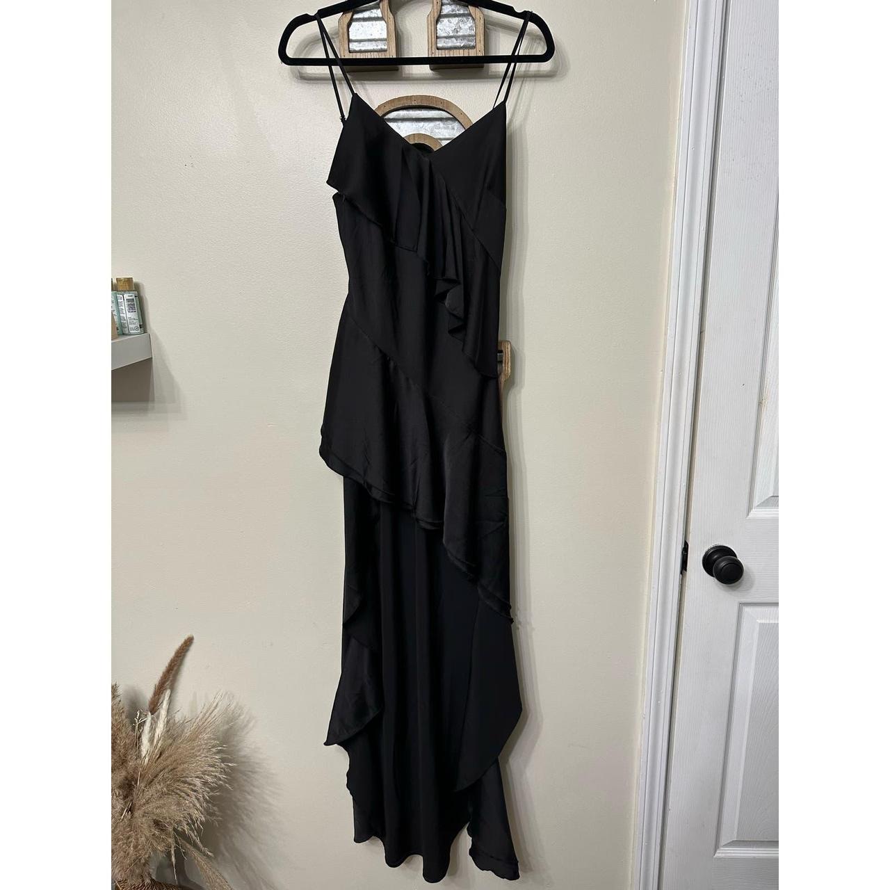 Size Small BLack Slip dress with ruffles that go