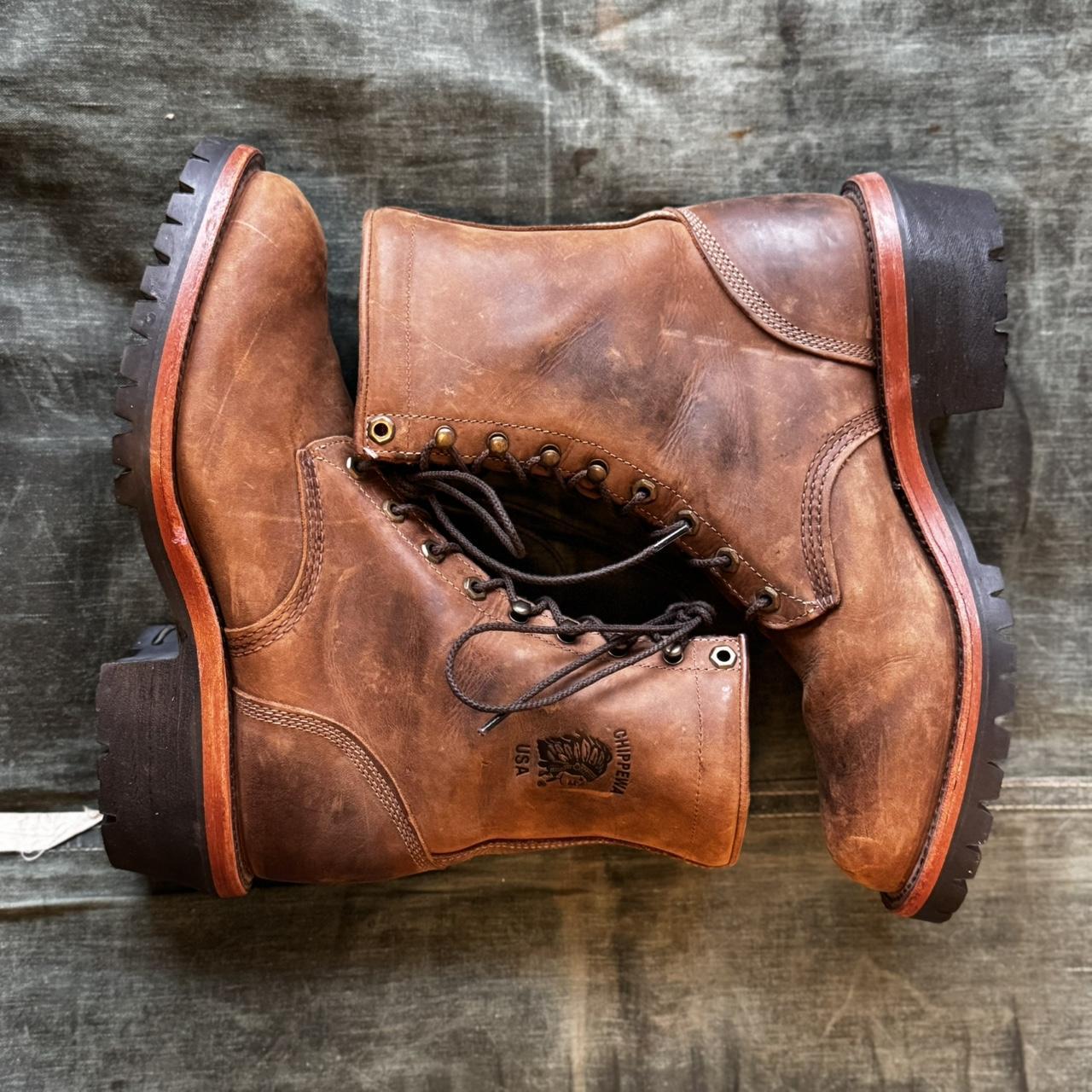 Vintage Redwing 1970s Steel Toe Logger Boots These | Depop