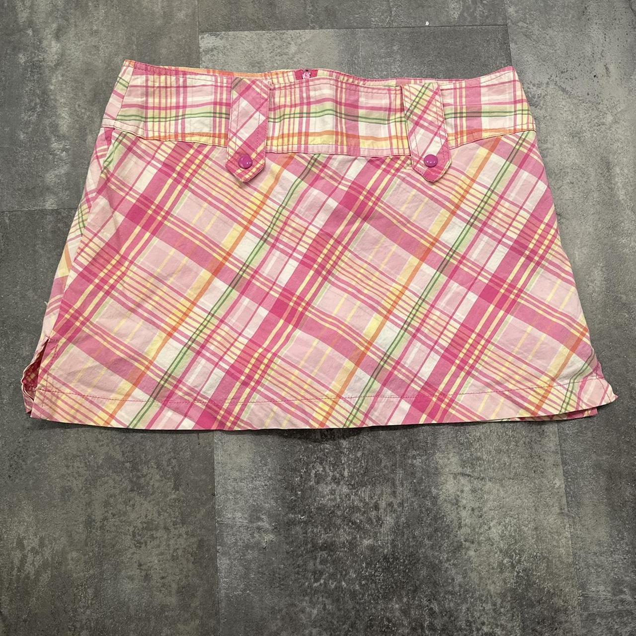 Vintage y2k plaid Barbie mini skort by Zoey Beth💓30”... - Depop