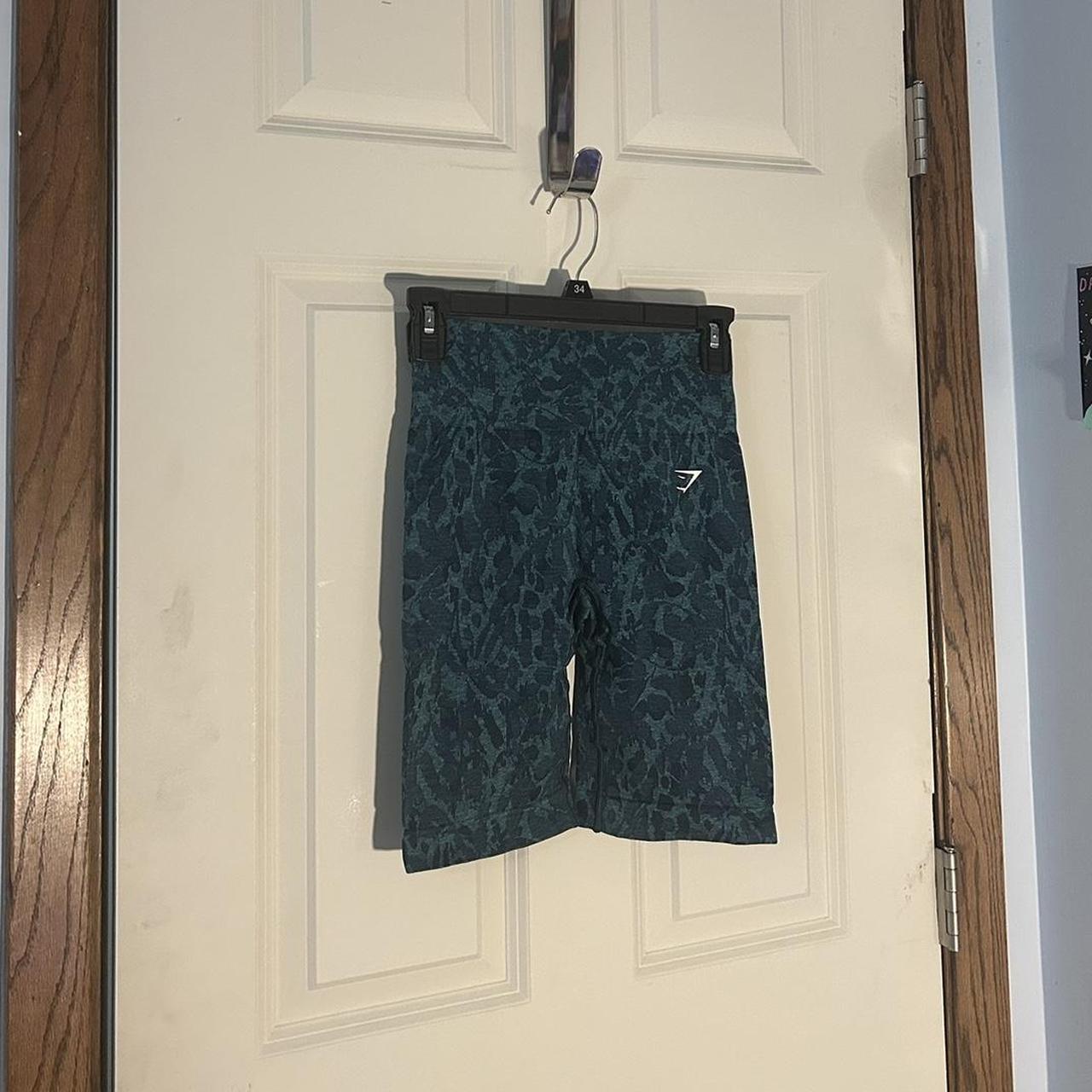 gymshark butterfly adapt teal biker shorts Depop