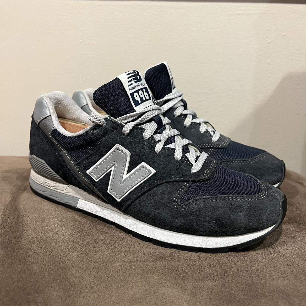 New Balance 996 Navy white. In great Pre Owned Depop